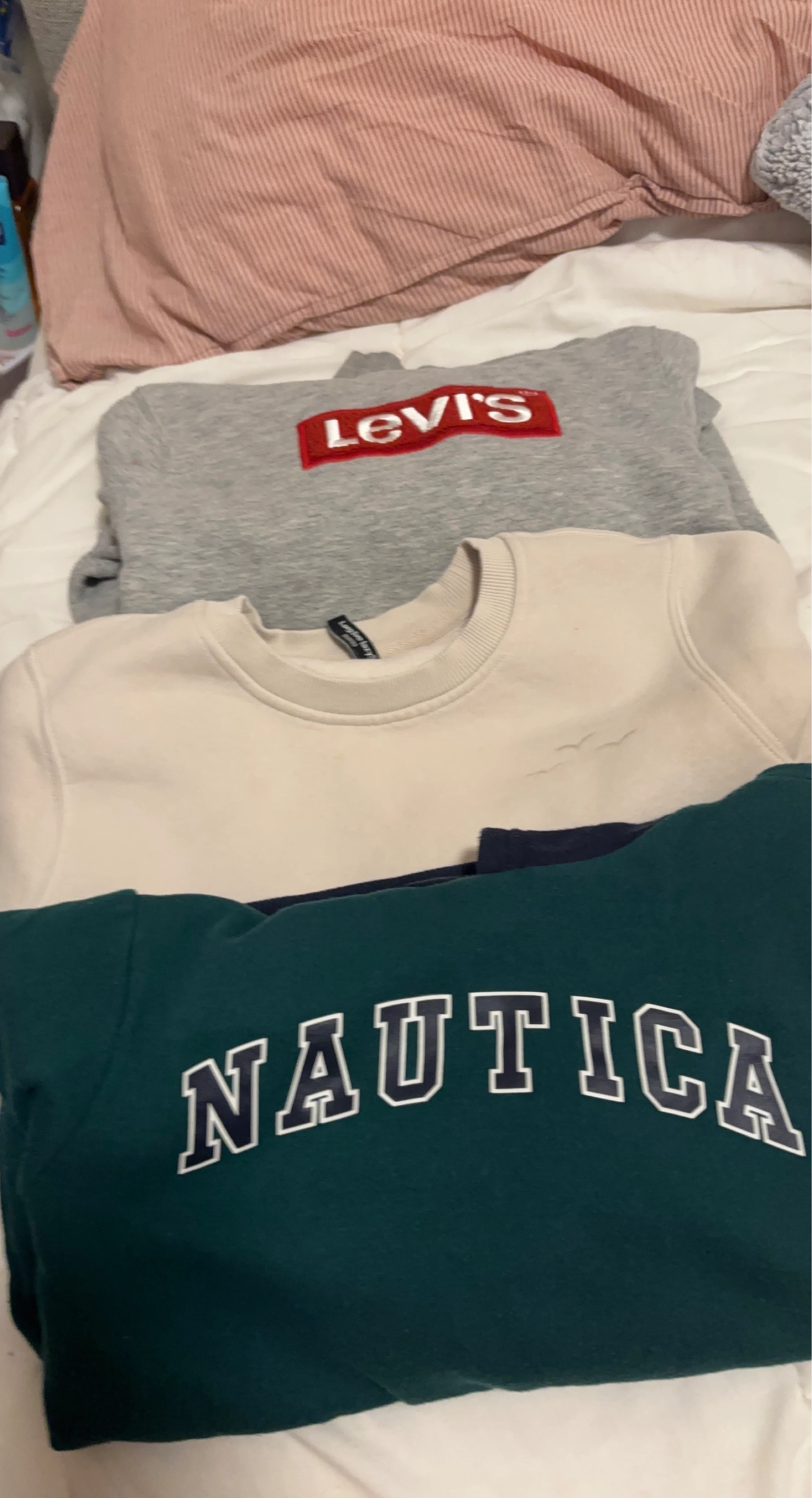 Levi's, Nautica, and H&M Sweaters ($15 ) all of it