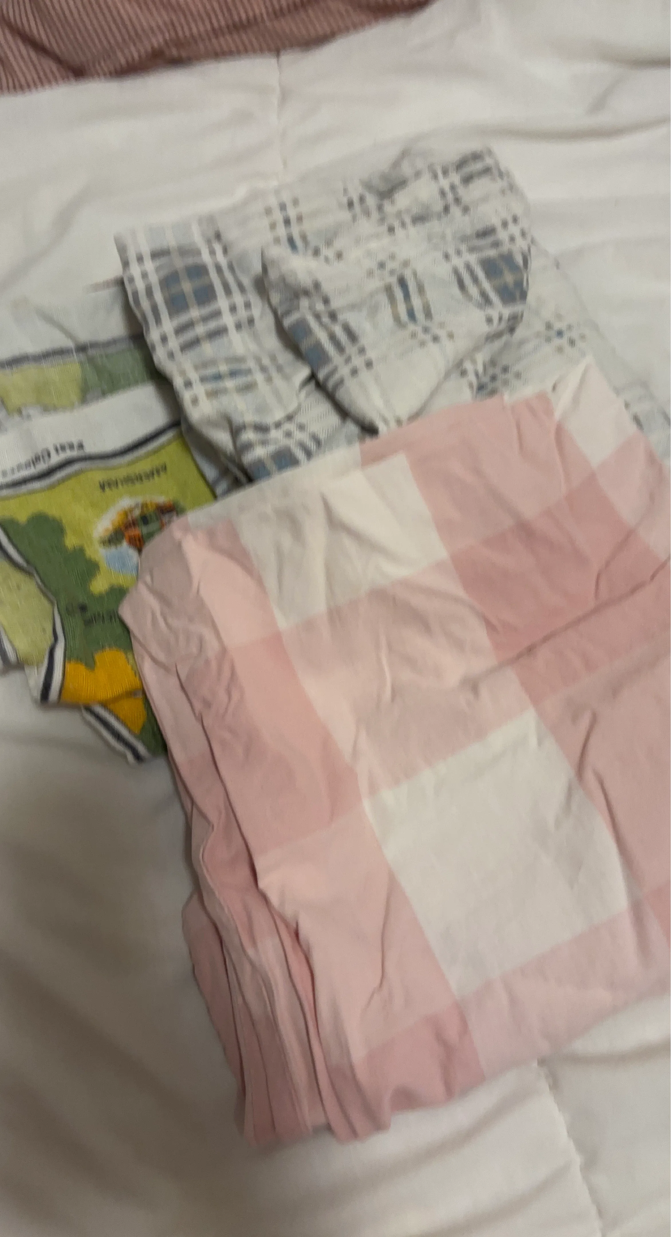 Pink and Blue Plaid Pillowcases