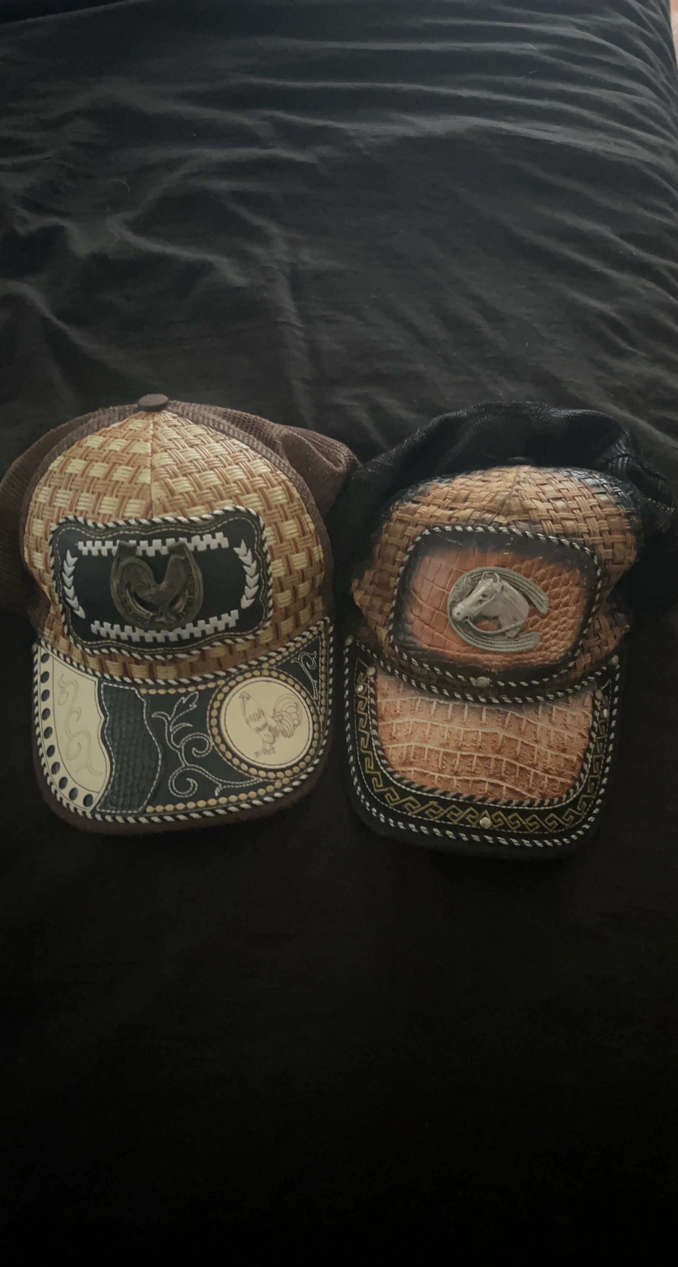 Western Style Baseball Caps with Horse Embellishments