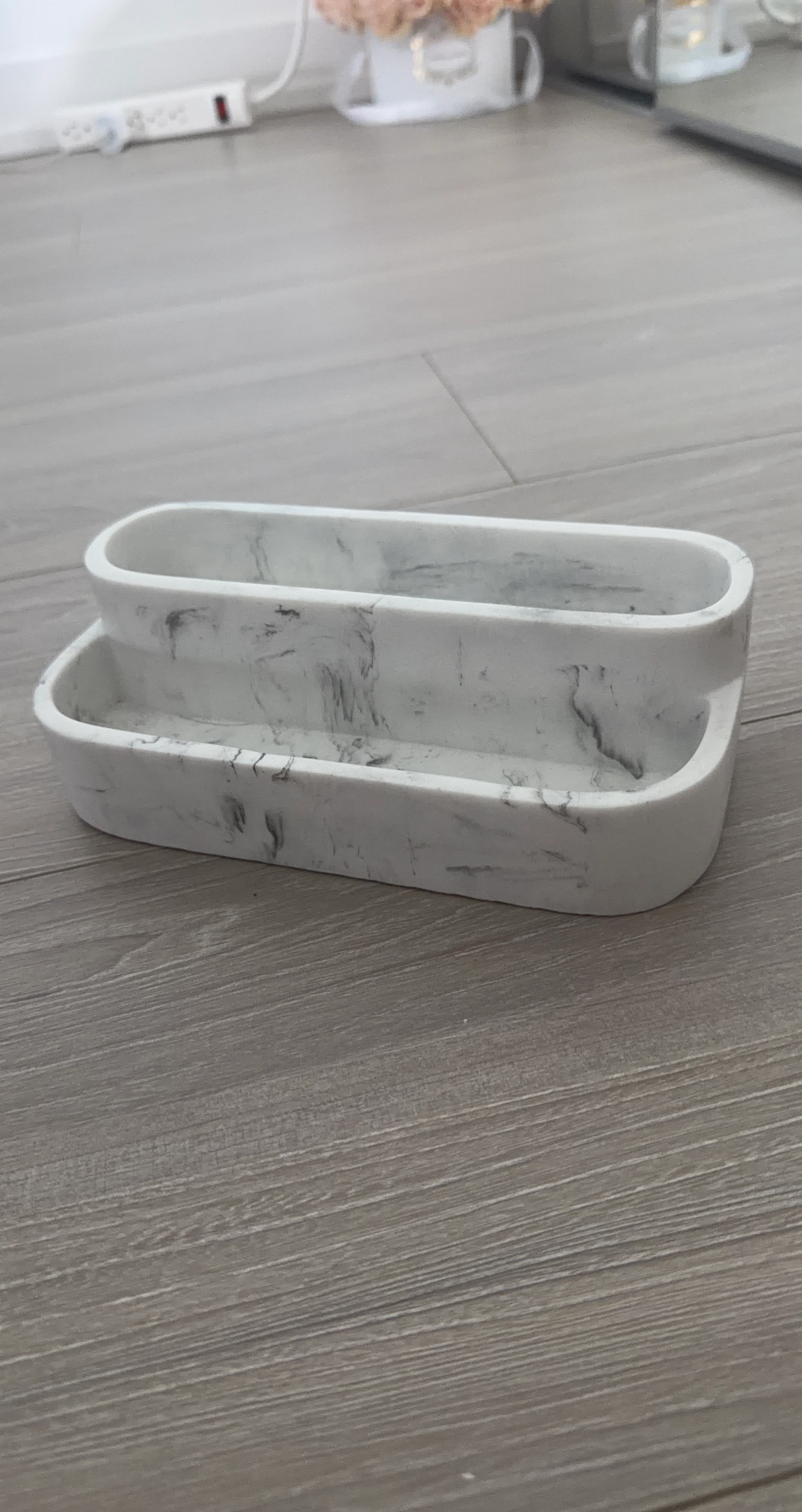 Marble Vanity Organizer | Makeup, Skincare & Desk Storage