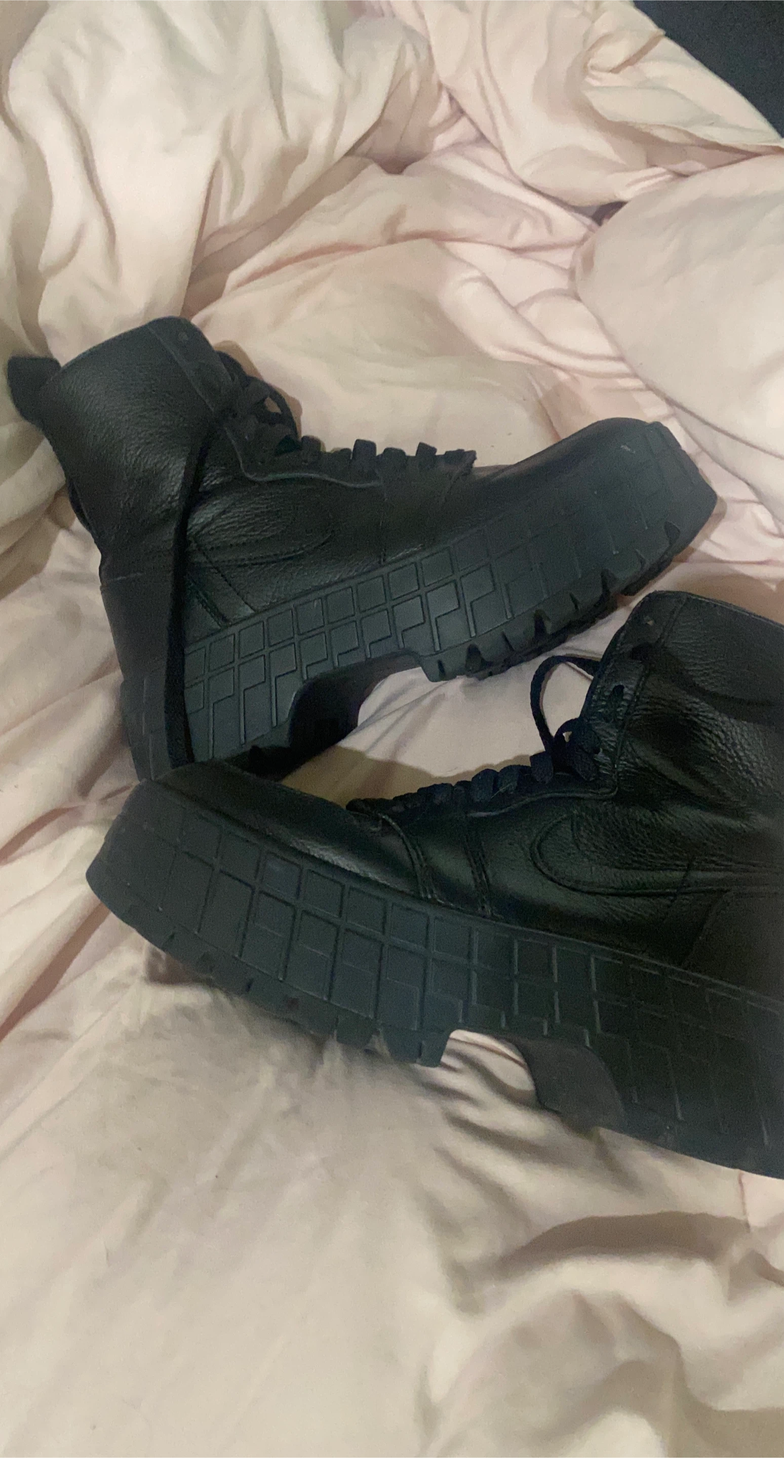 Black Nike Air Force 1 Platform High Top Sneakers