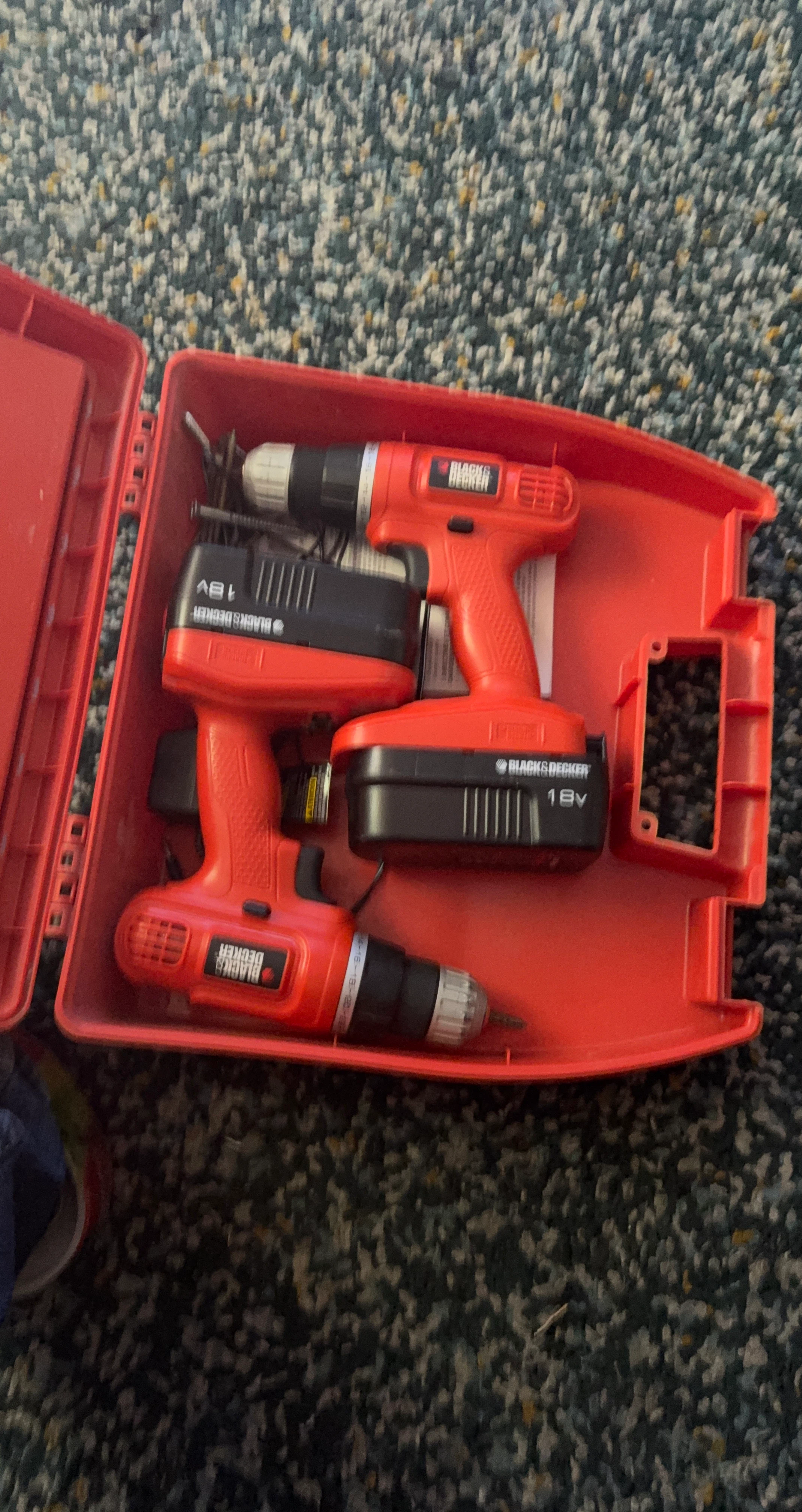 Black & Decker 18V Cordless Drill Set with Accessories