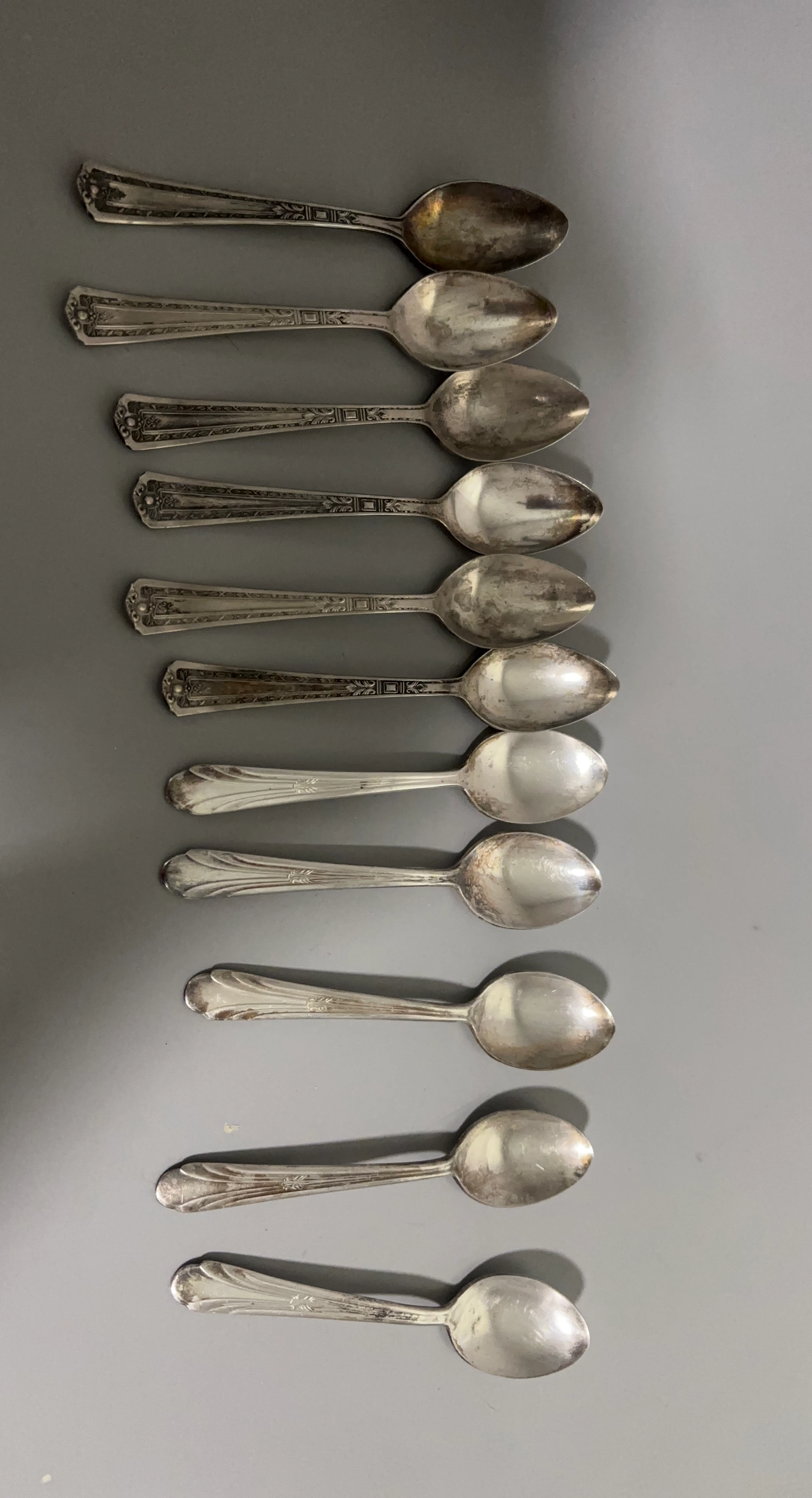 Vintage Silver Plated Tea Spoons - Set of 11