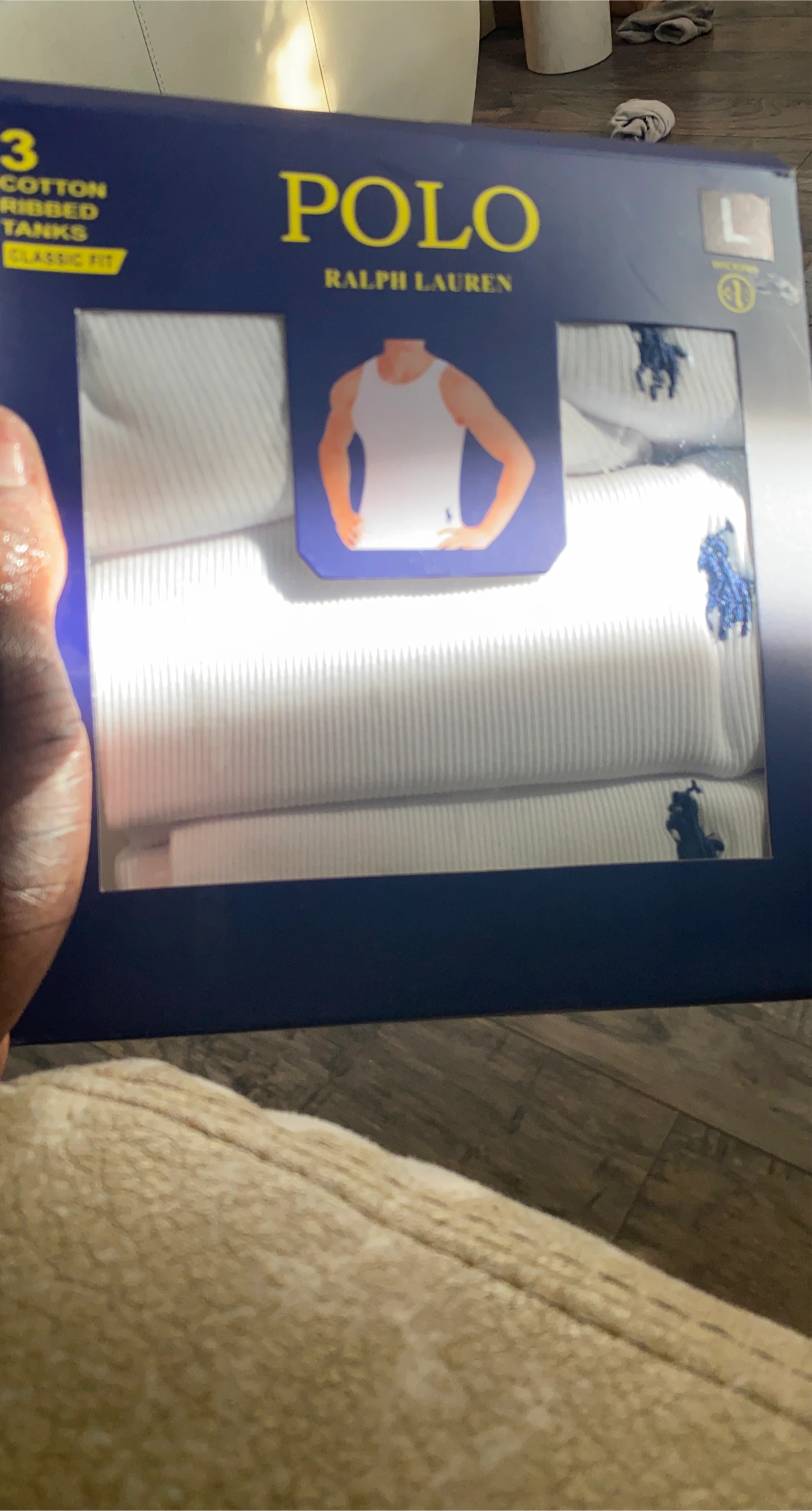 Polo Ralph Lauren 3 Pack Ribbed Cotton Tanks