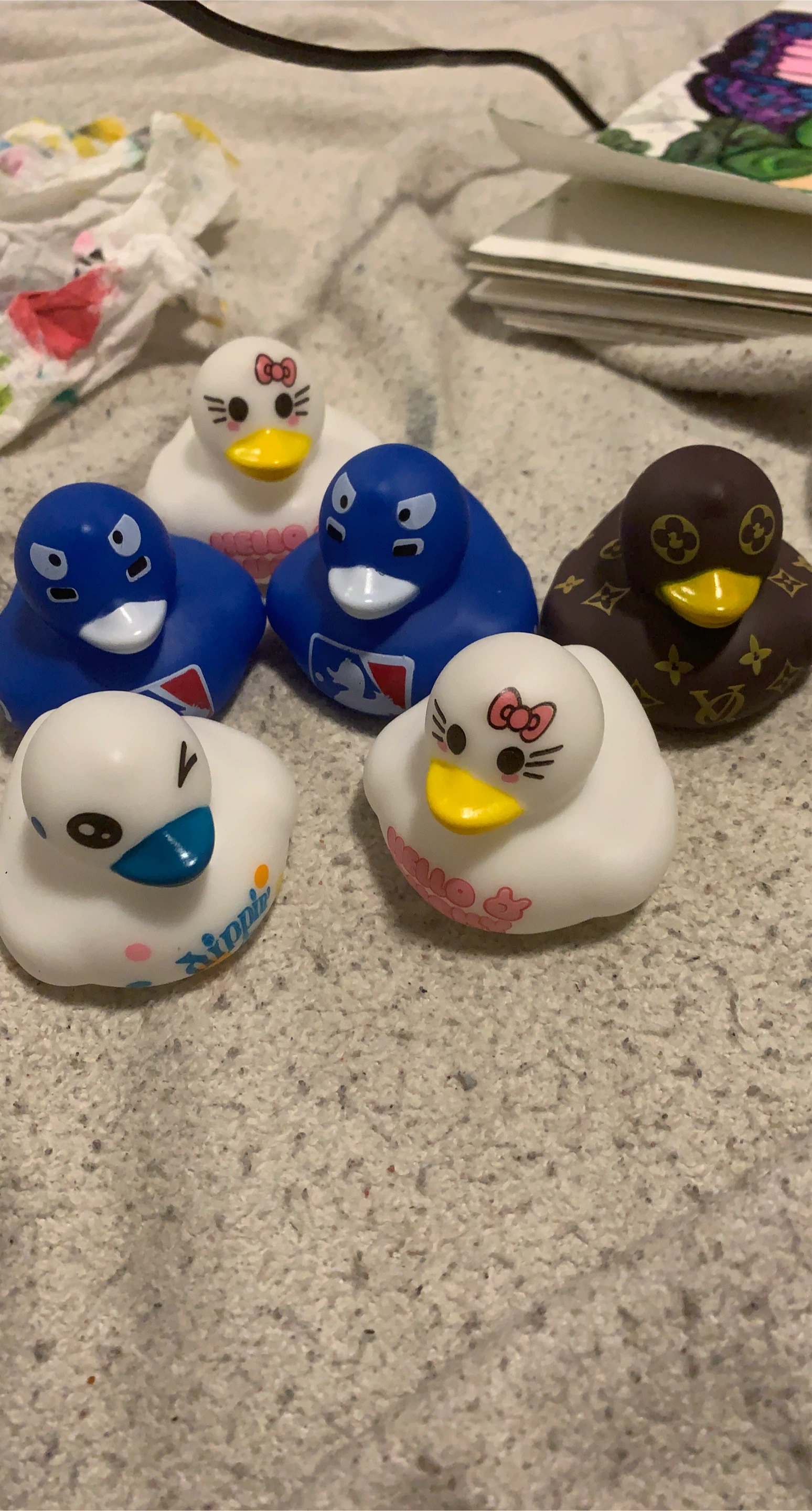 Assorted Rubber Ducks (Hello Kitty, MLB, LV inspired)