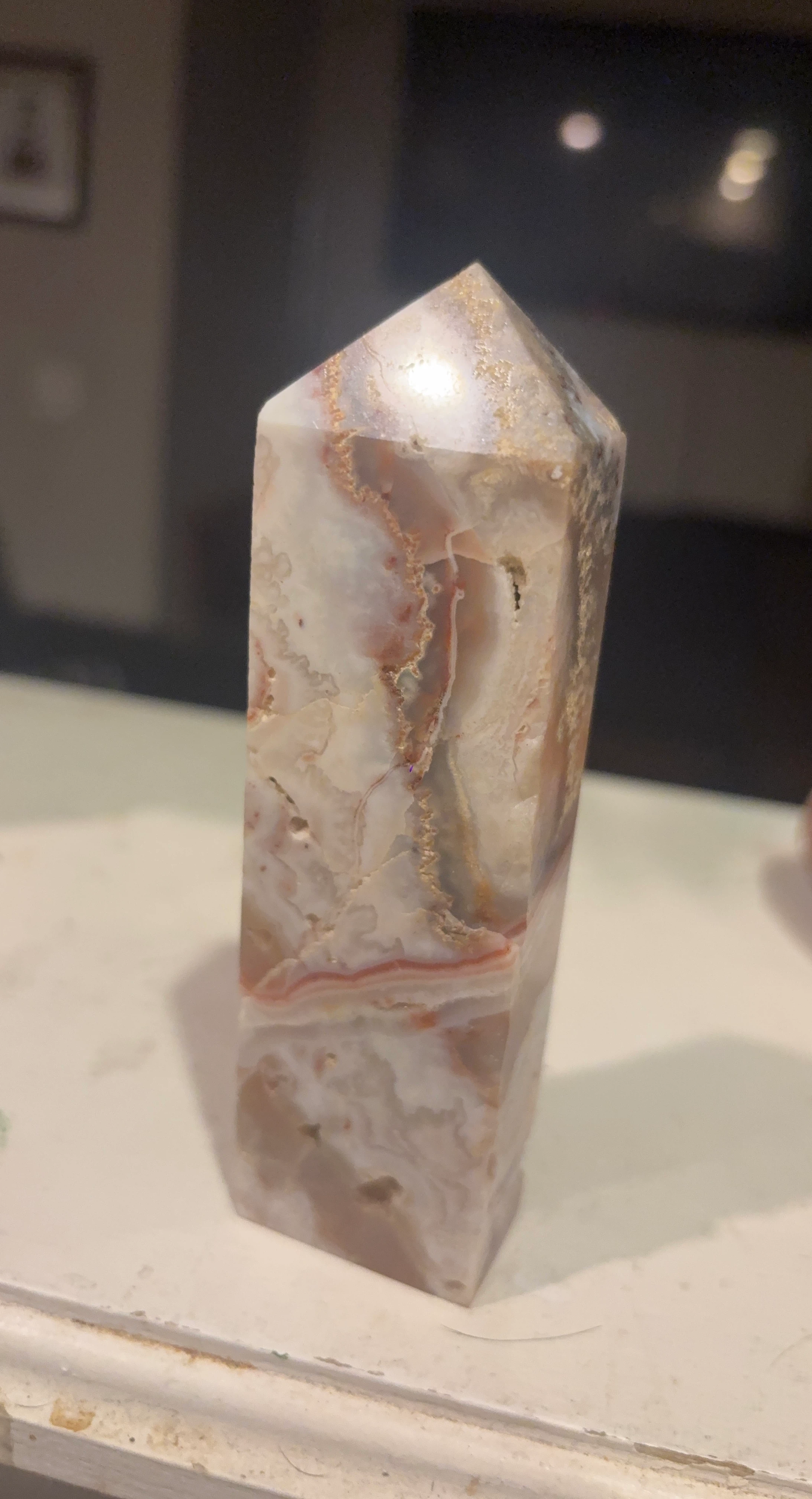 Polished Agate Crystal Point