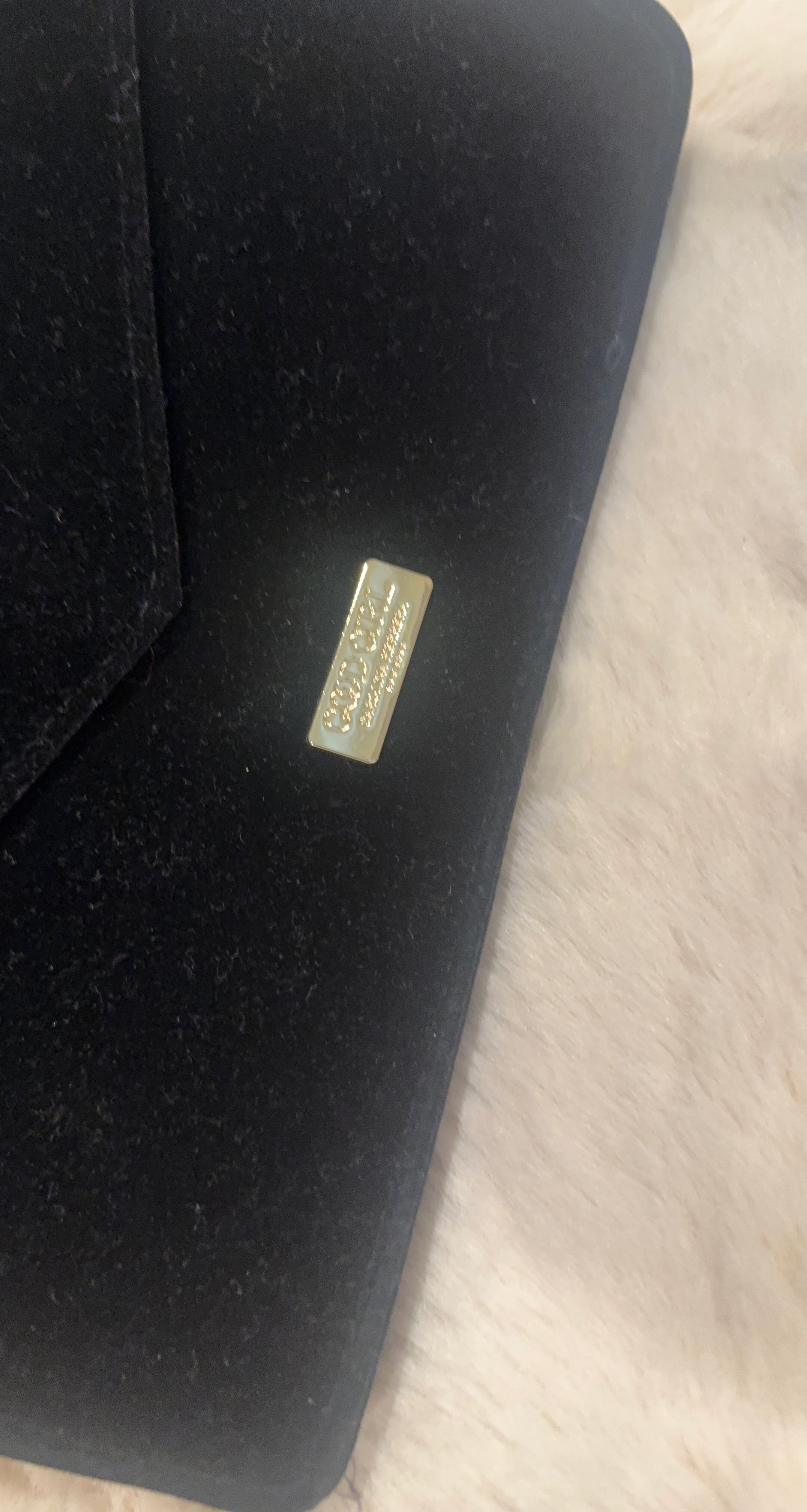 Good girl  Carolina Herrera Black Velvet Clutch
