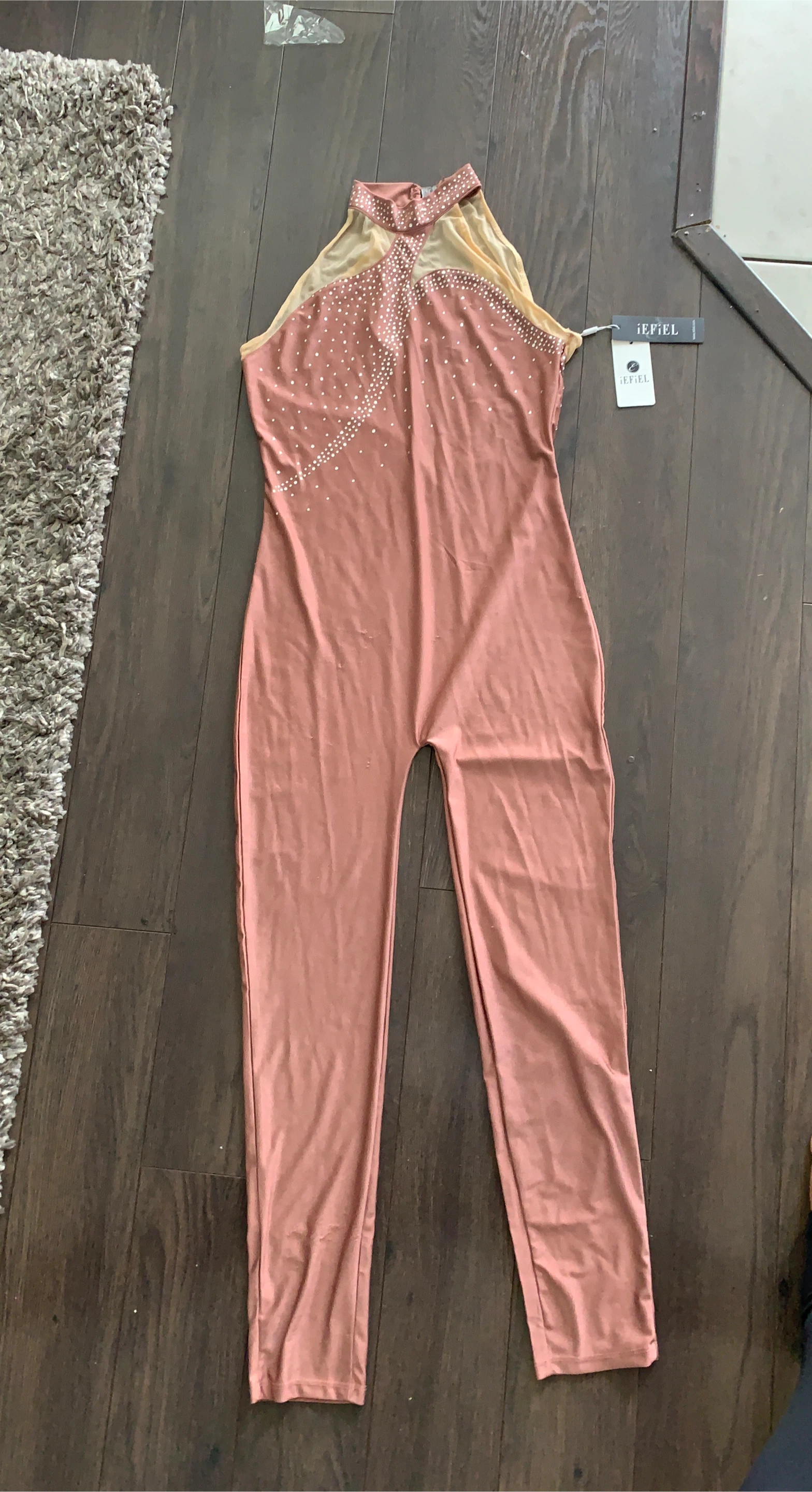 iEFiEL Leotard with Rhinestones