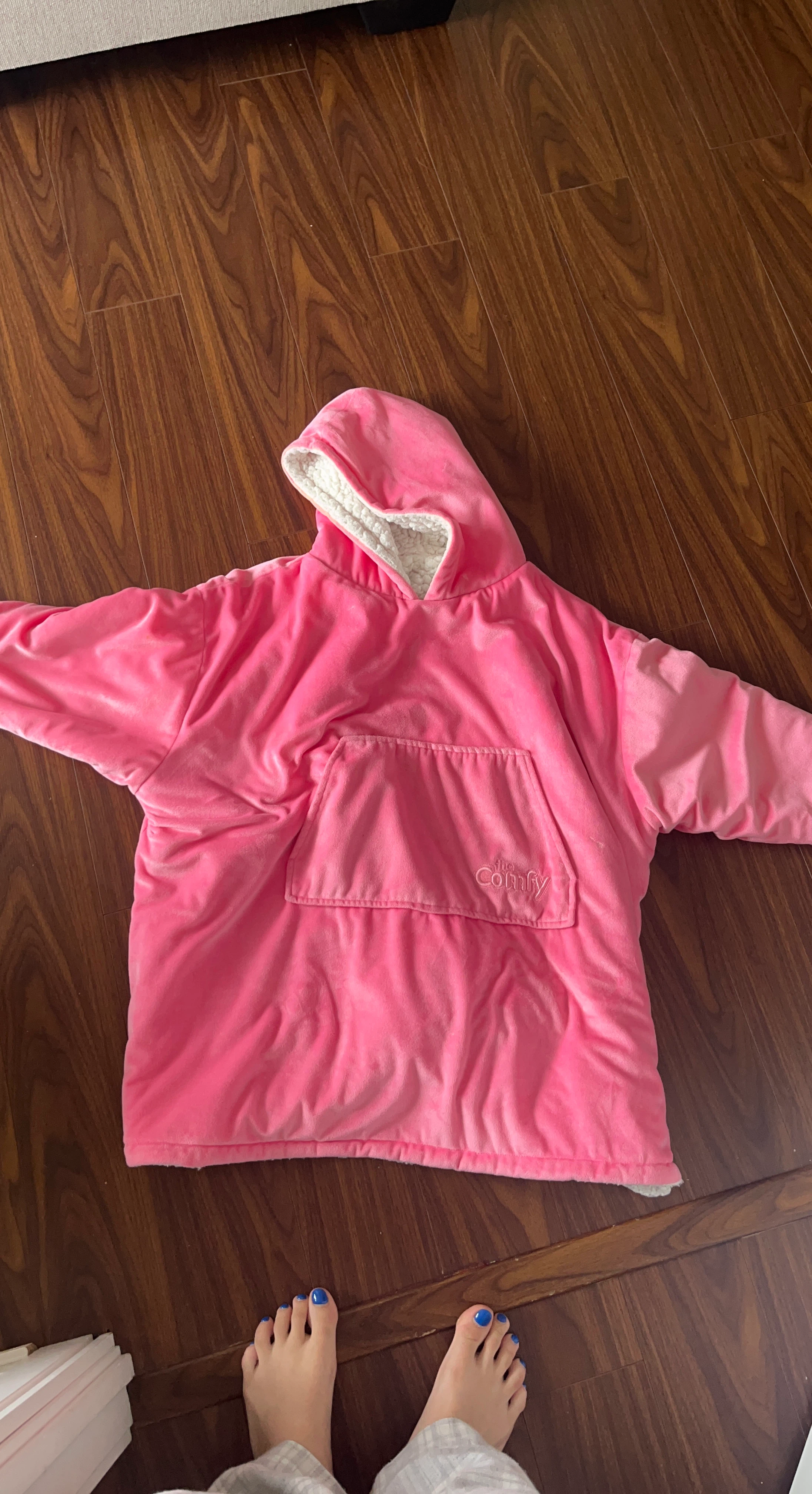 The Comfy Pink Hooded Blanket