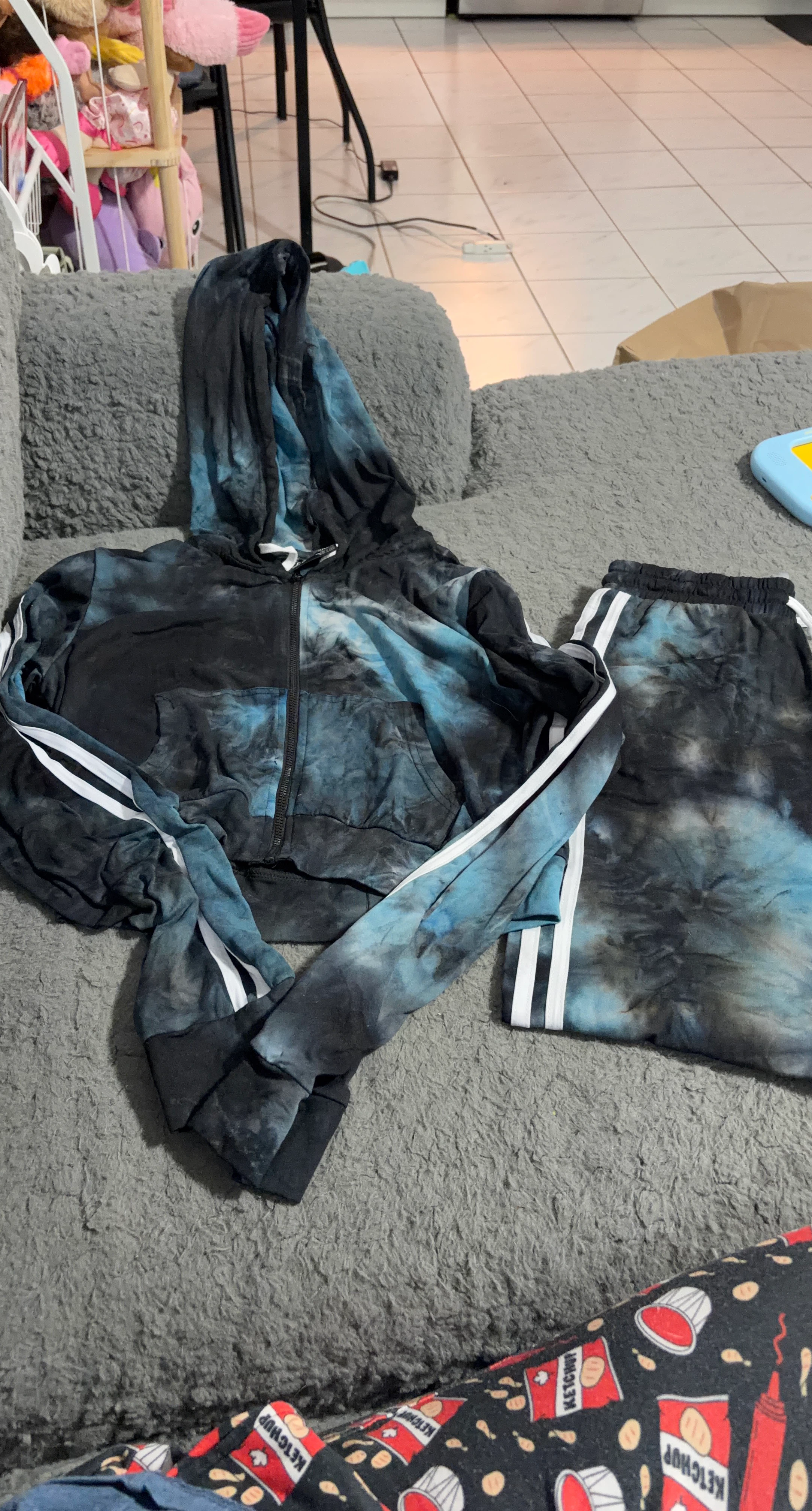 Tie Dye Hoodie and Shorts Set