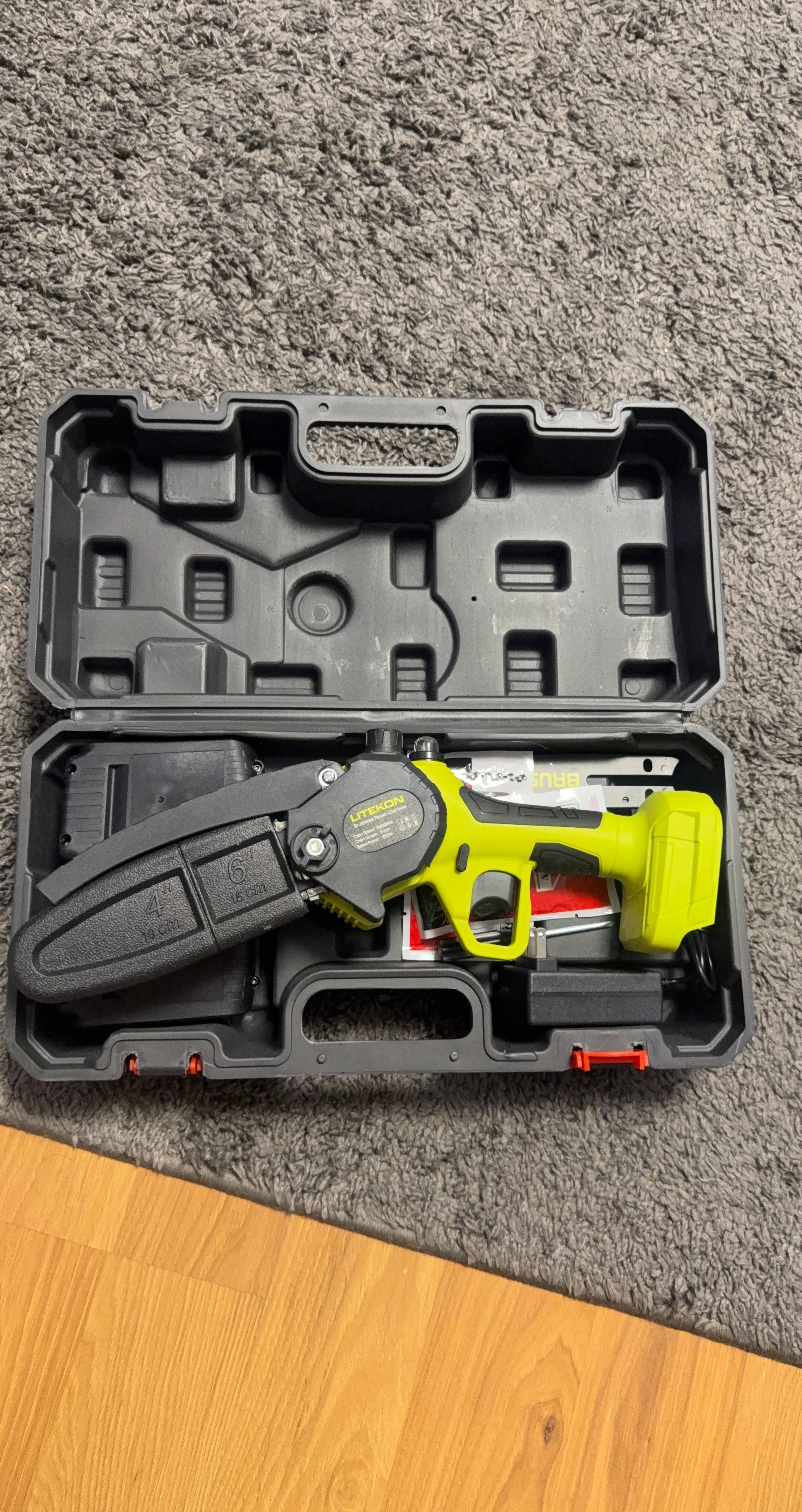 Litekon Cordless Mini Chainsaw with 2 Batteries & Case