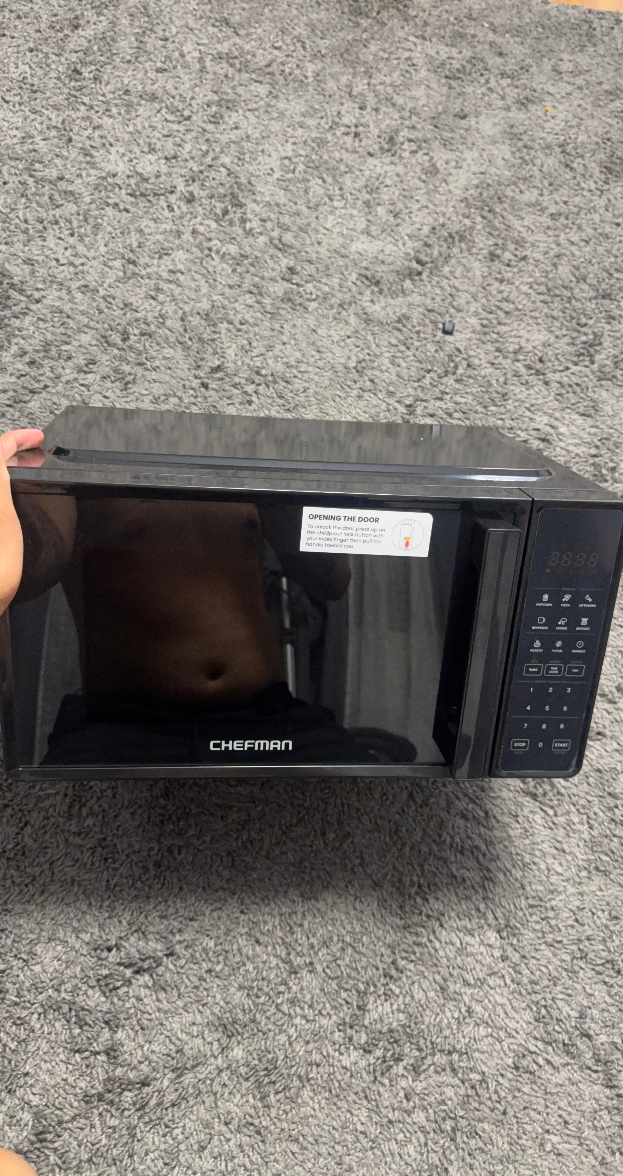 Chefman Black Microwave