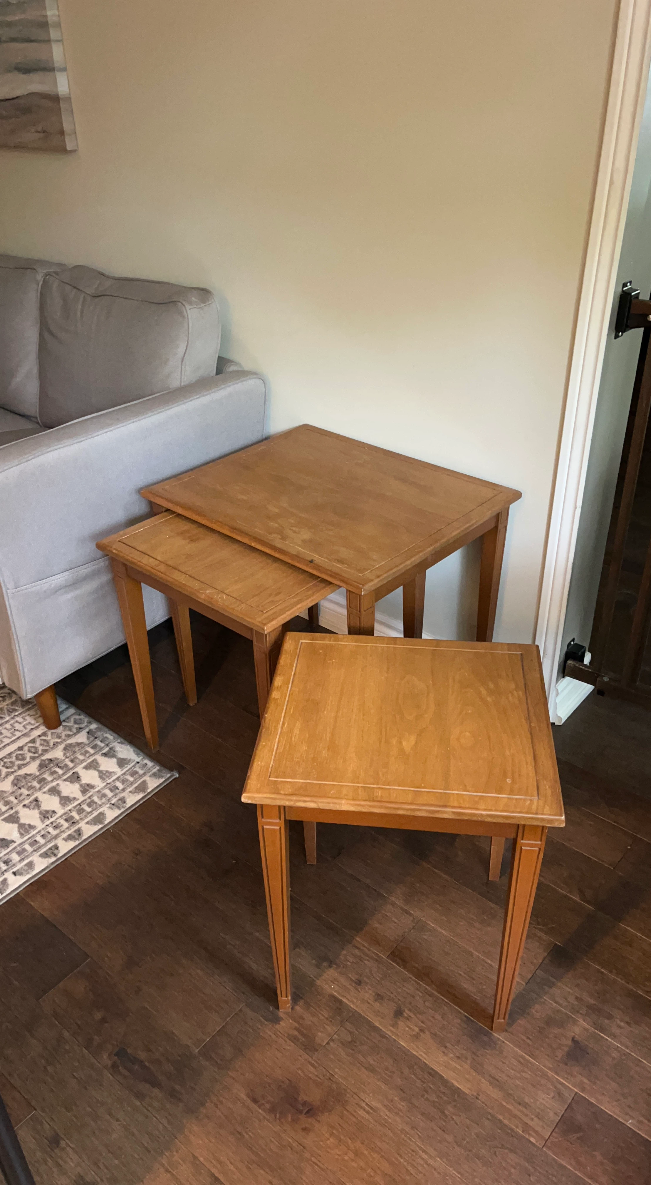 Wooden Nesting Tables - Set of 3