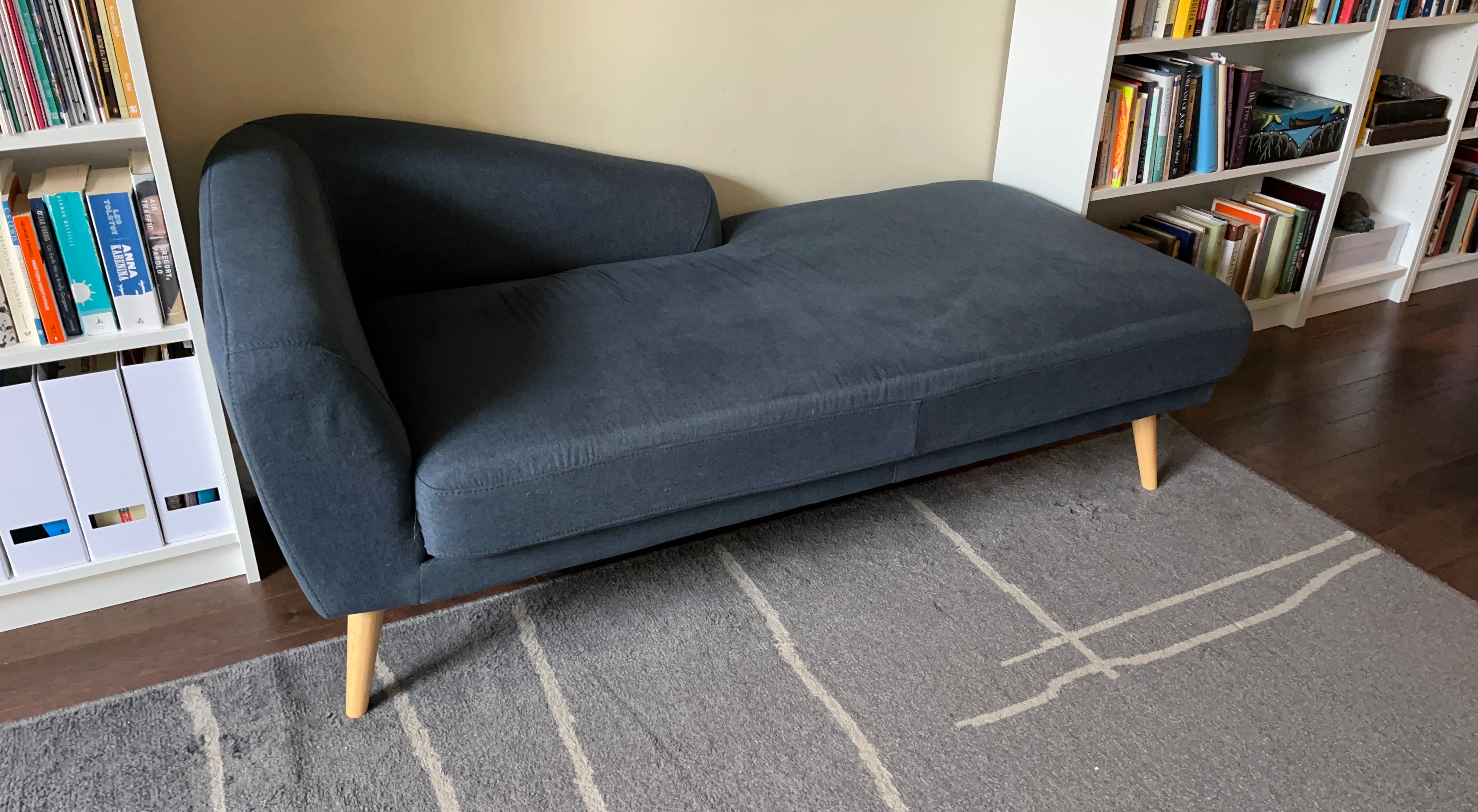 Dark Blue Chaise Lounge