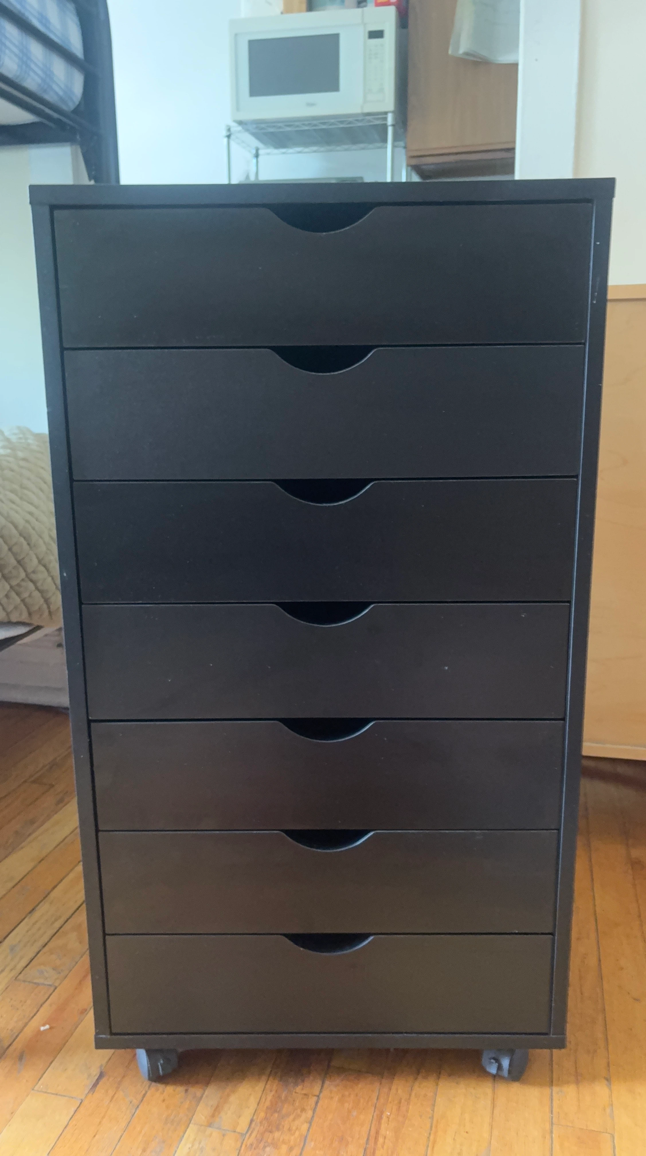 Black Rolling Drawer Cart