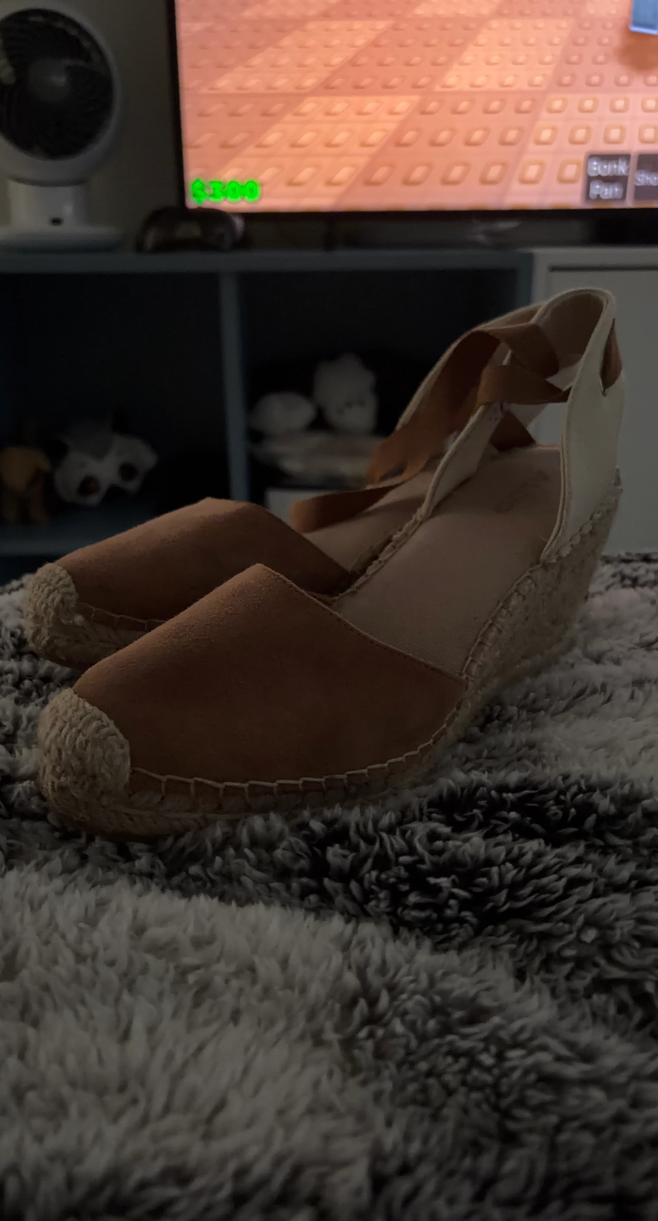 Brown Espadrille Wedge Sandals
