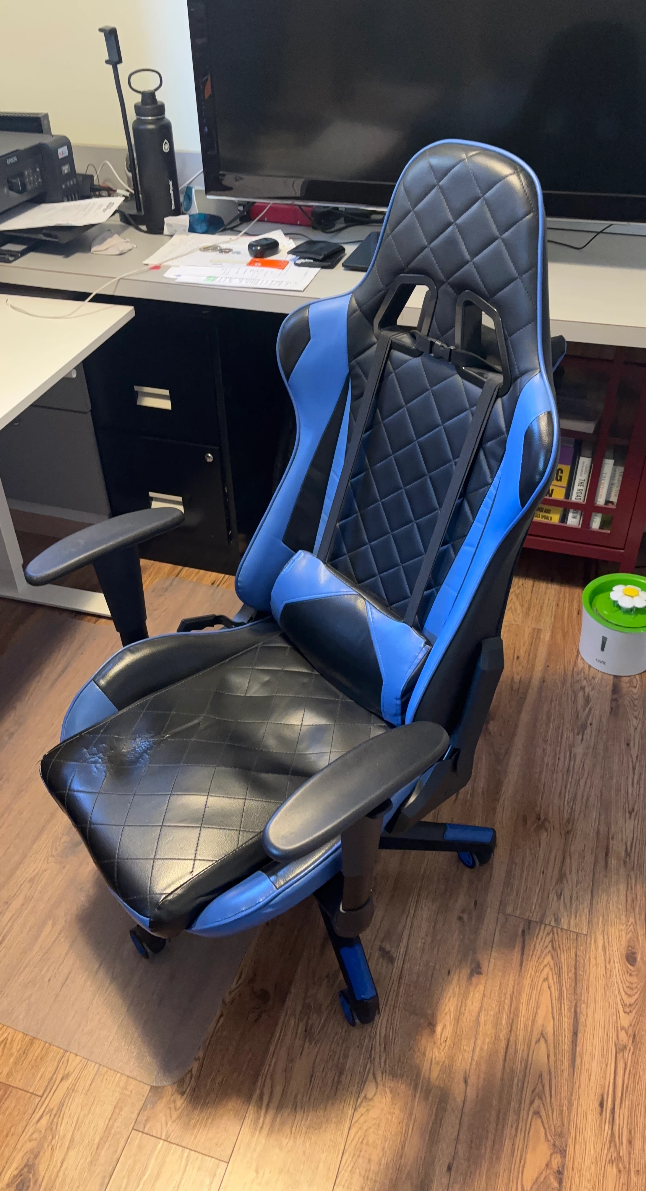 Blue and Black Gaming Chair