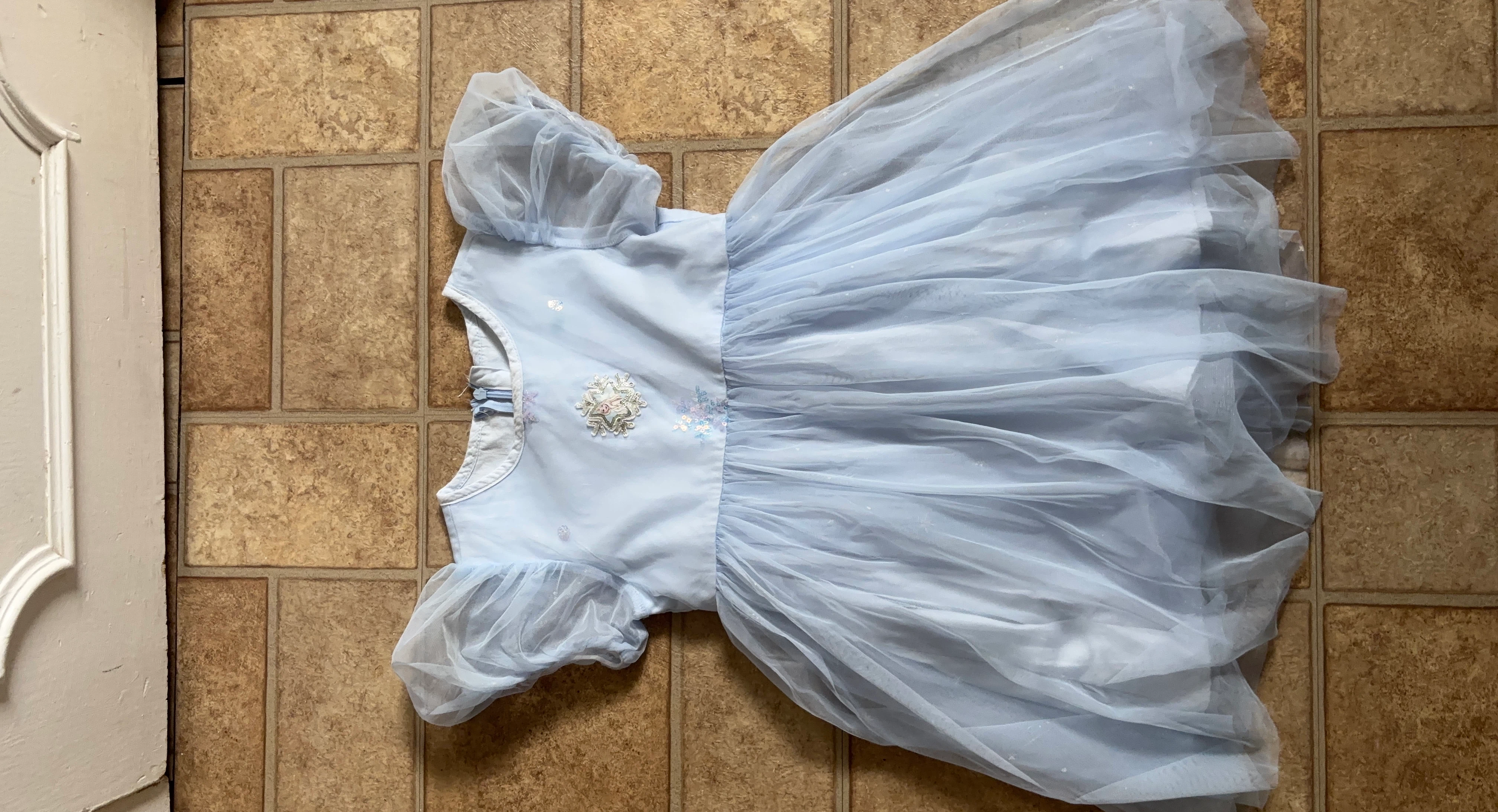 Elsa Light Blue Tulle Dress with Sparkles