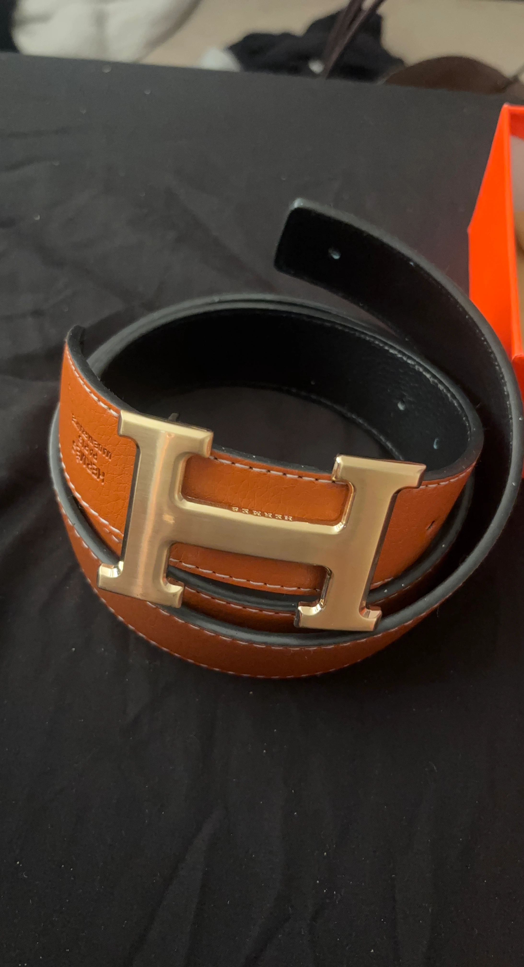 Hermès Belt with Gold H Buckle
