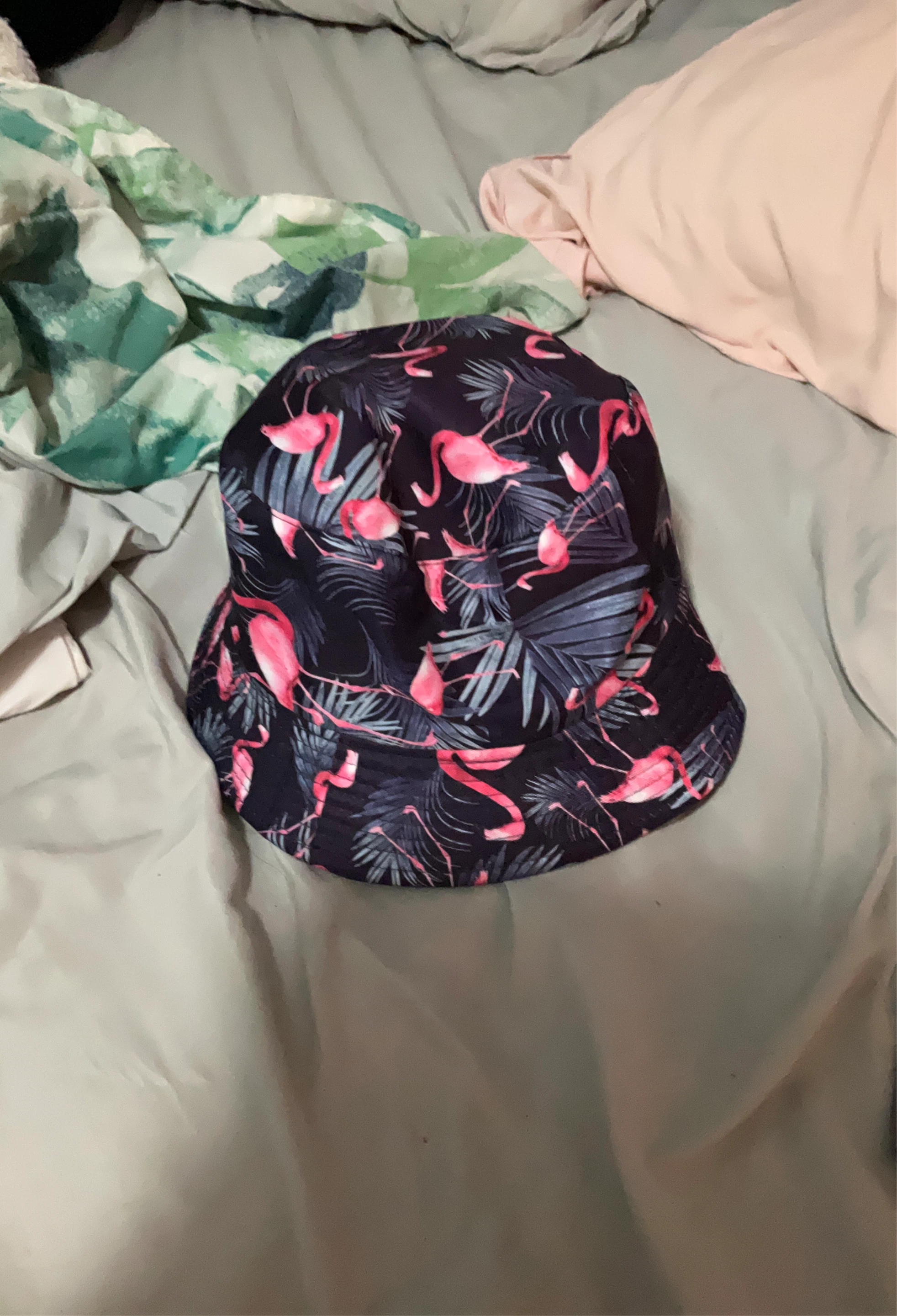 Flamingo Print Bucket Hat