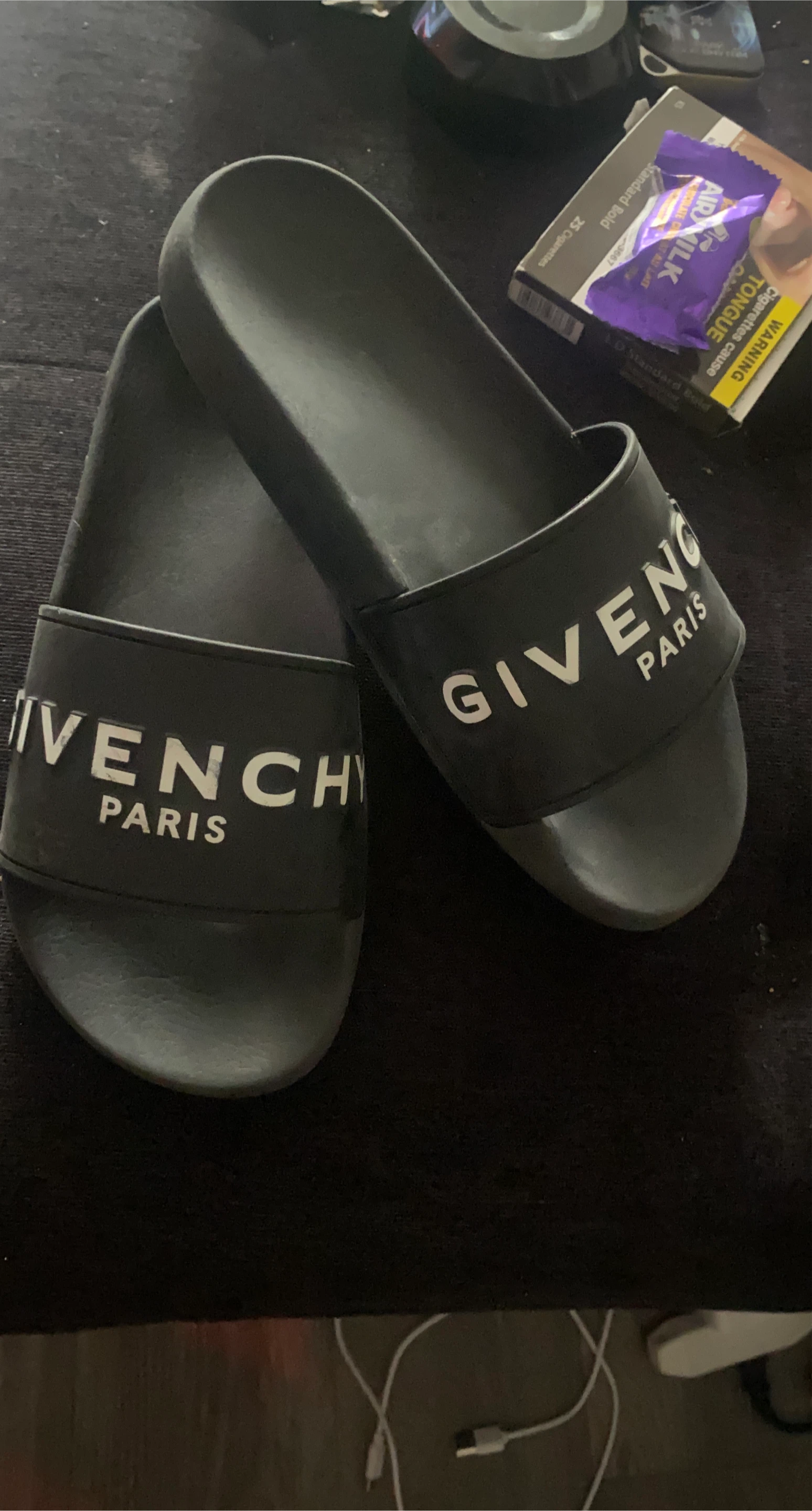 Givenchy Paris Slides Black