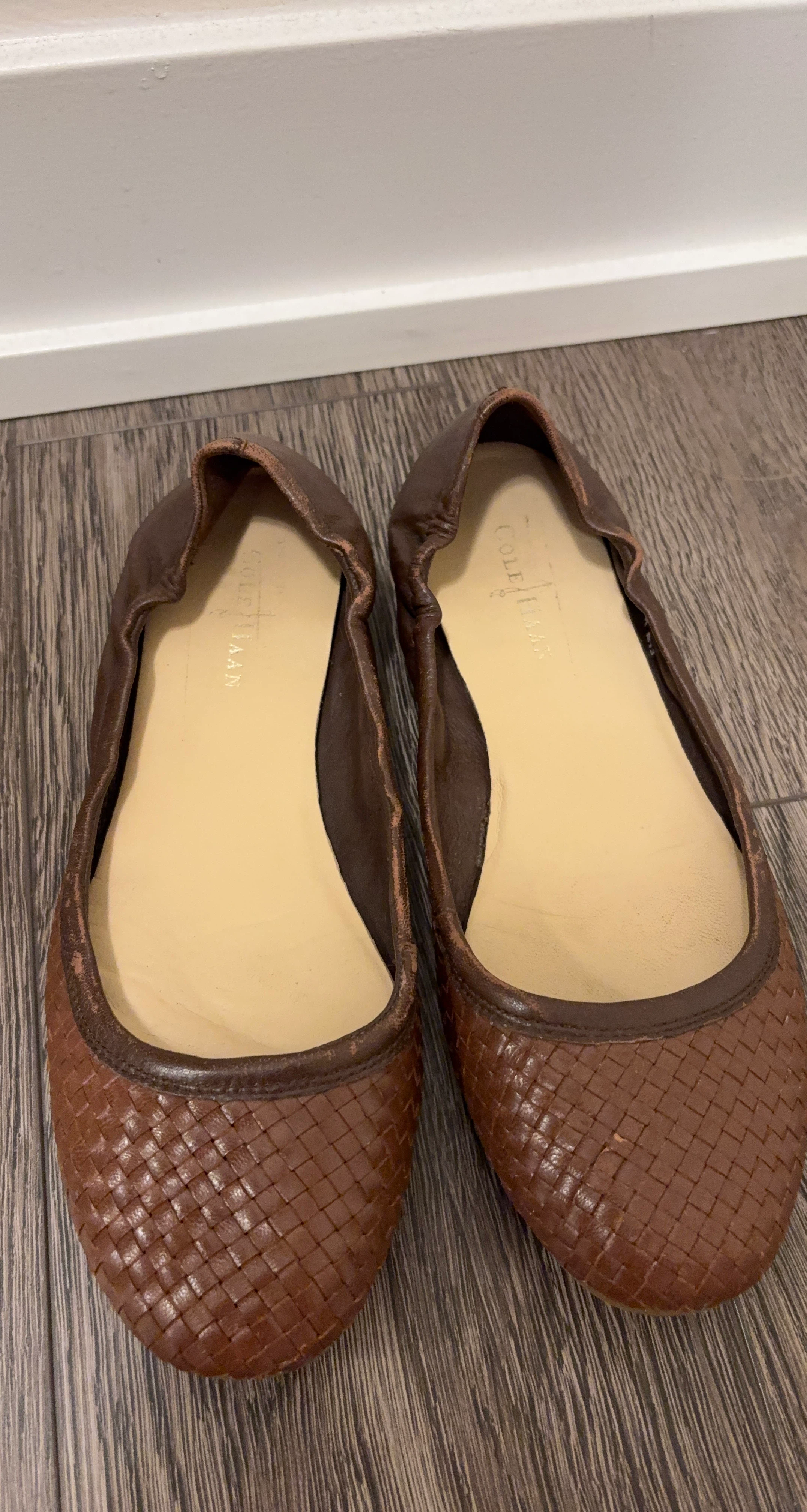 Cole Haan Woven Leather Ballet Flats. Size 6.5