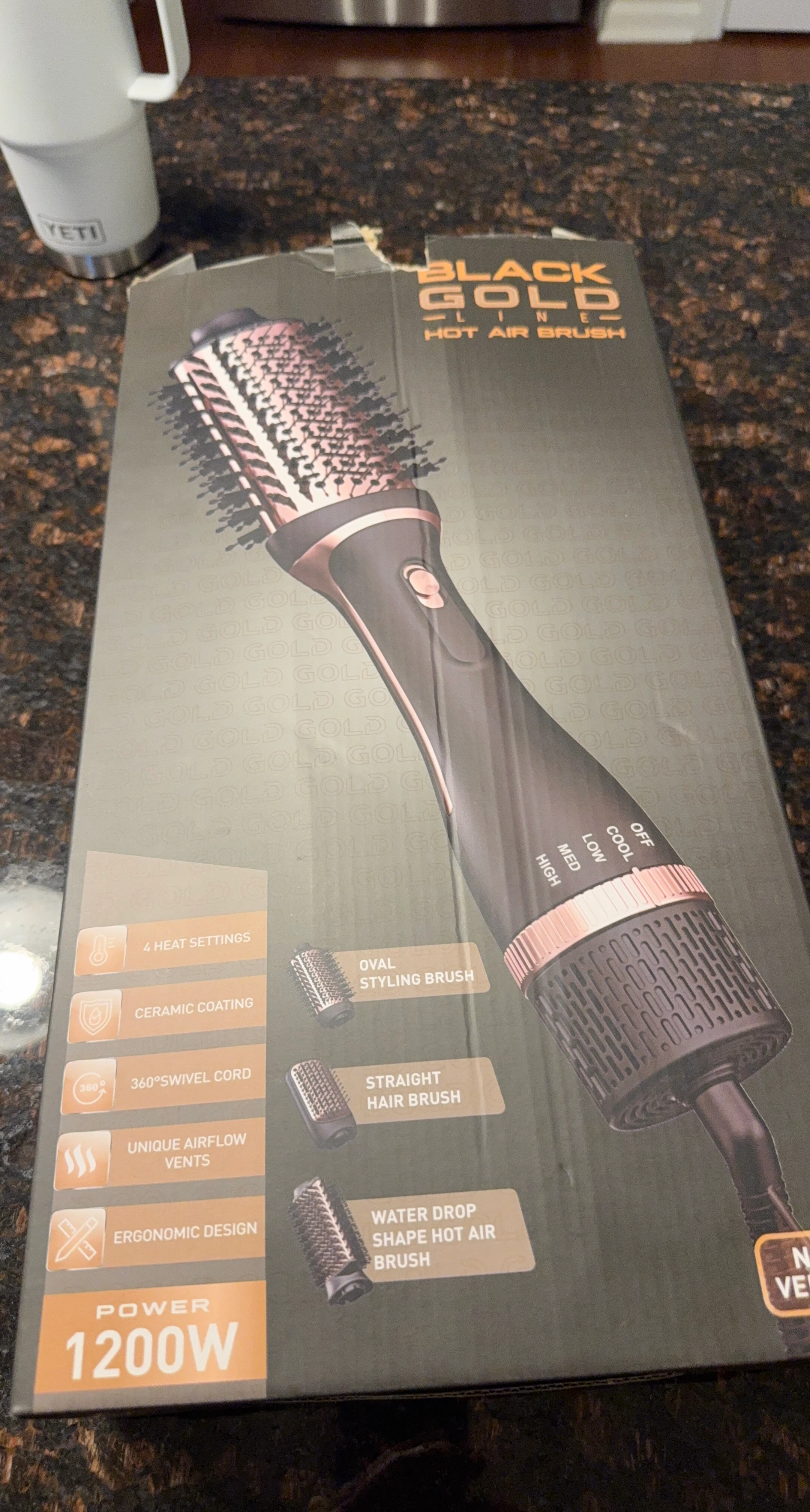 NiceBoy by WHALL "Black Gold Line" Hot Air Brush HB-821