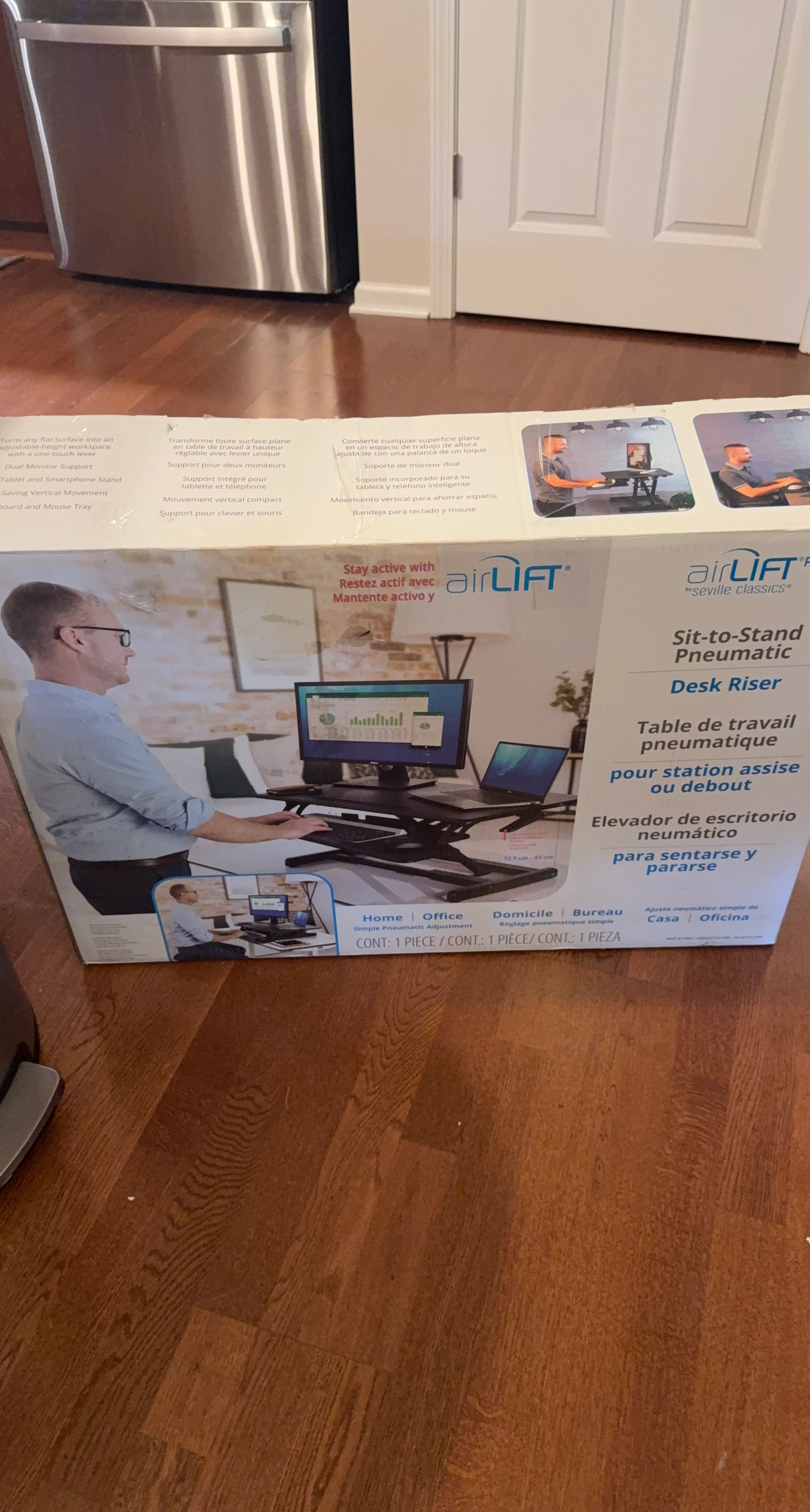 AirLift Pro Pneumatic Sit-to-Stand Desk Riser