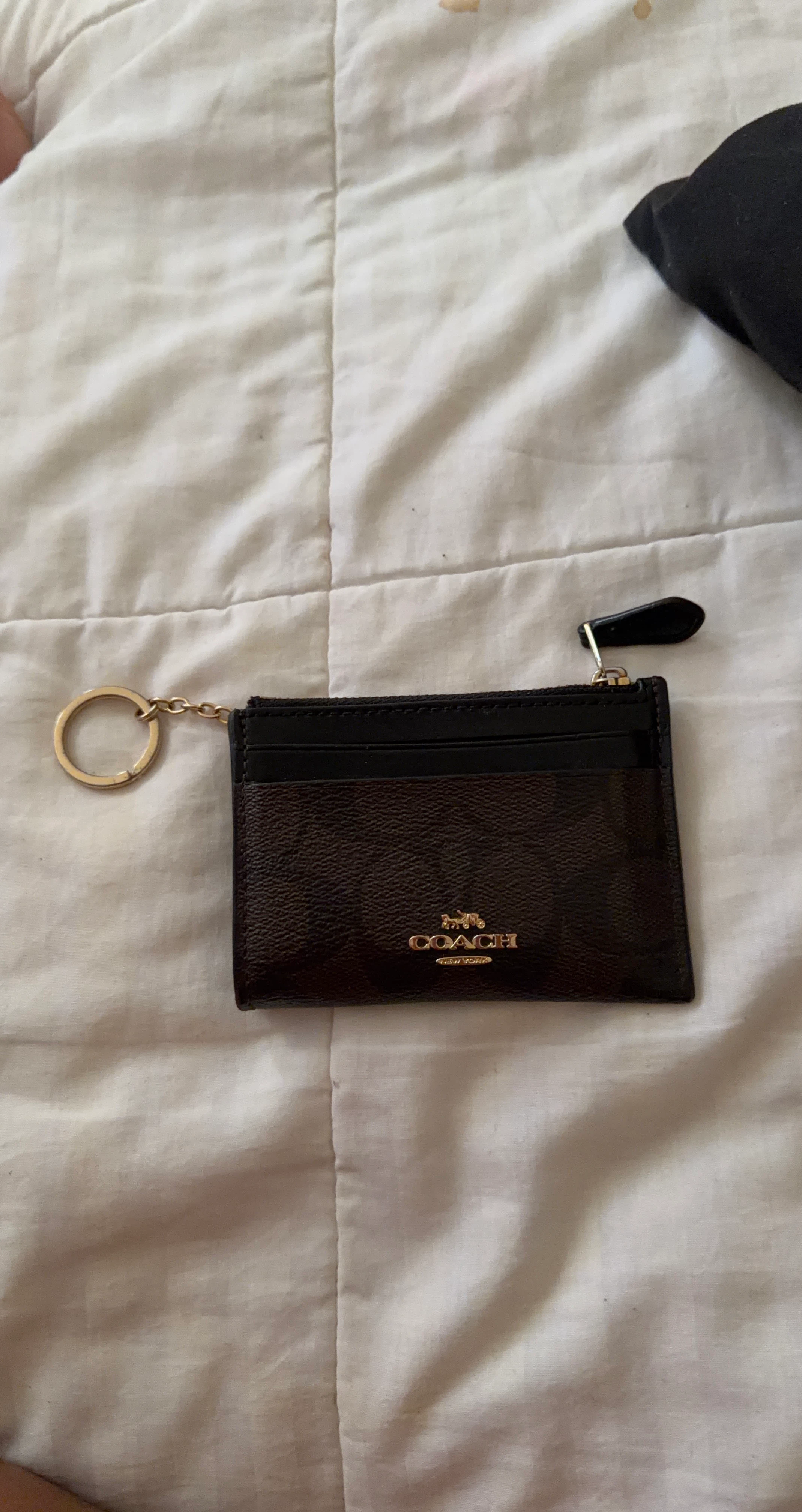 Coach Card Holder with Zipper Coin Pocket