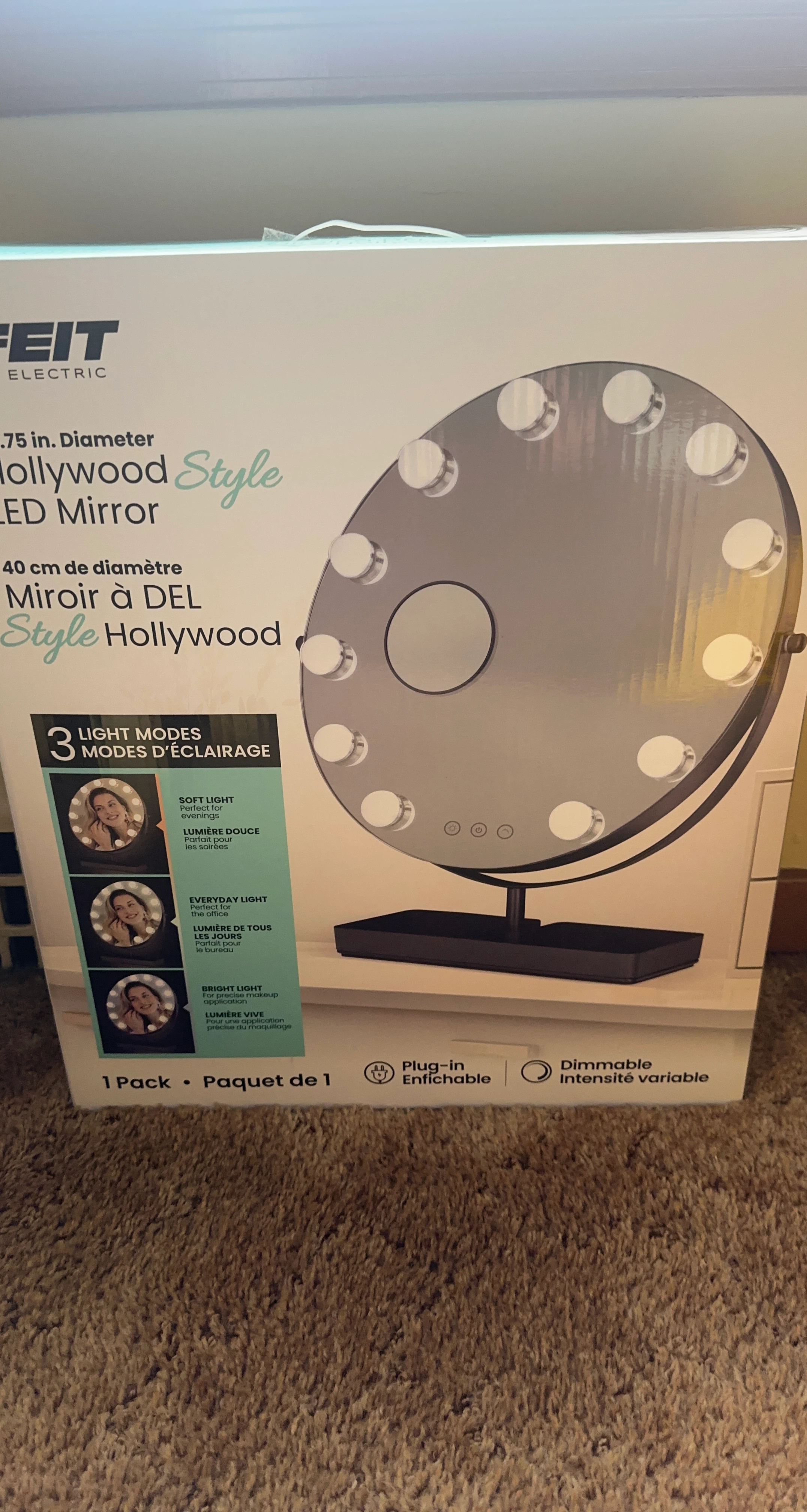 FEIT Electric Hollywood Style LED Mirror