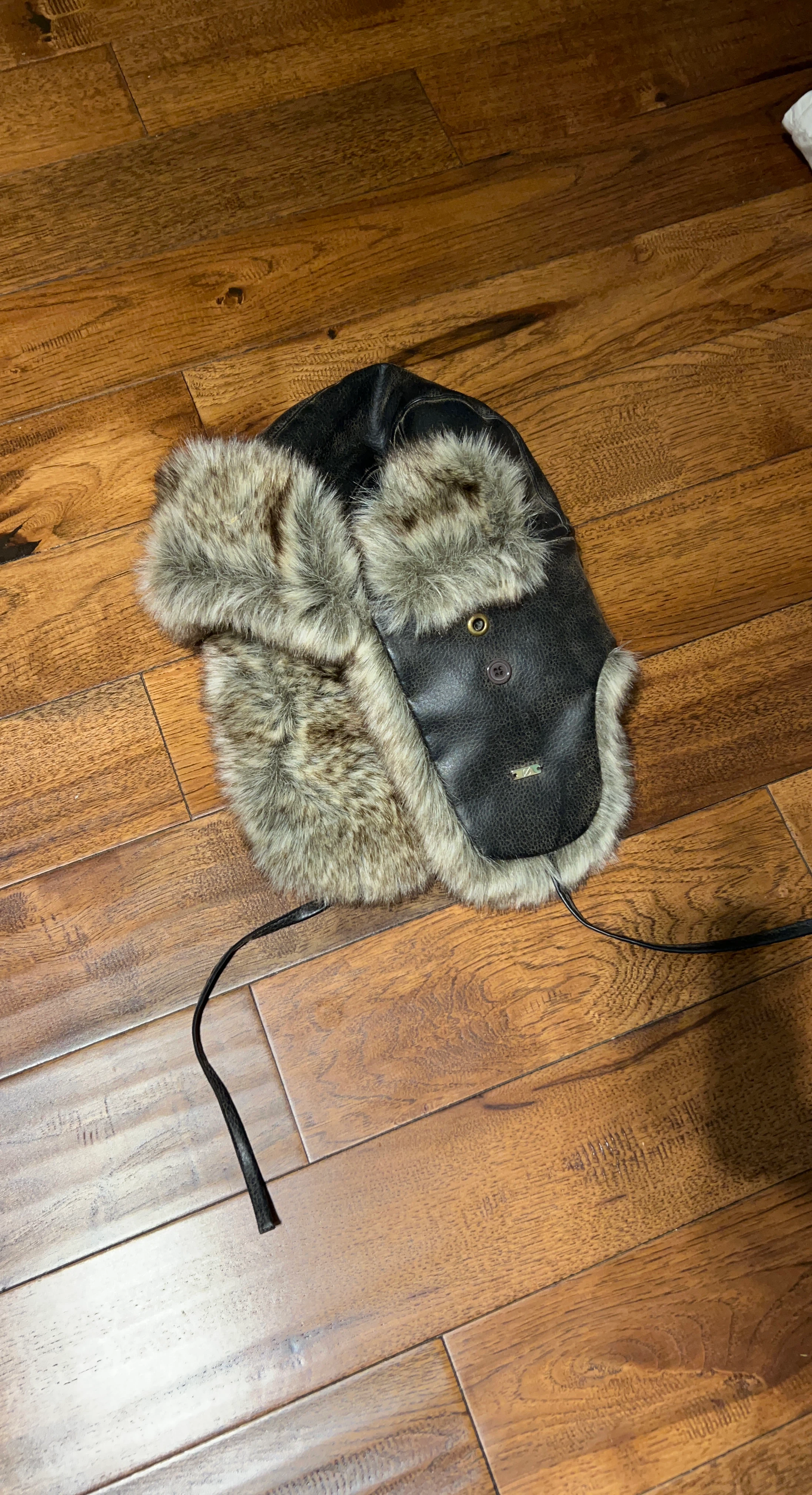Simons Faux Leather Trapper Hat A261 - photo 3