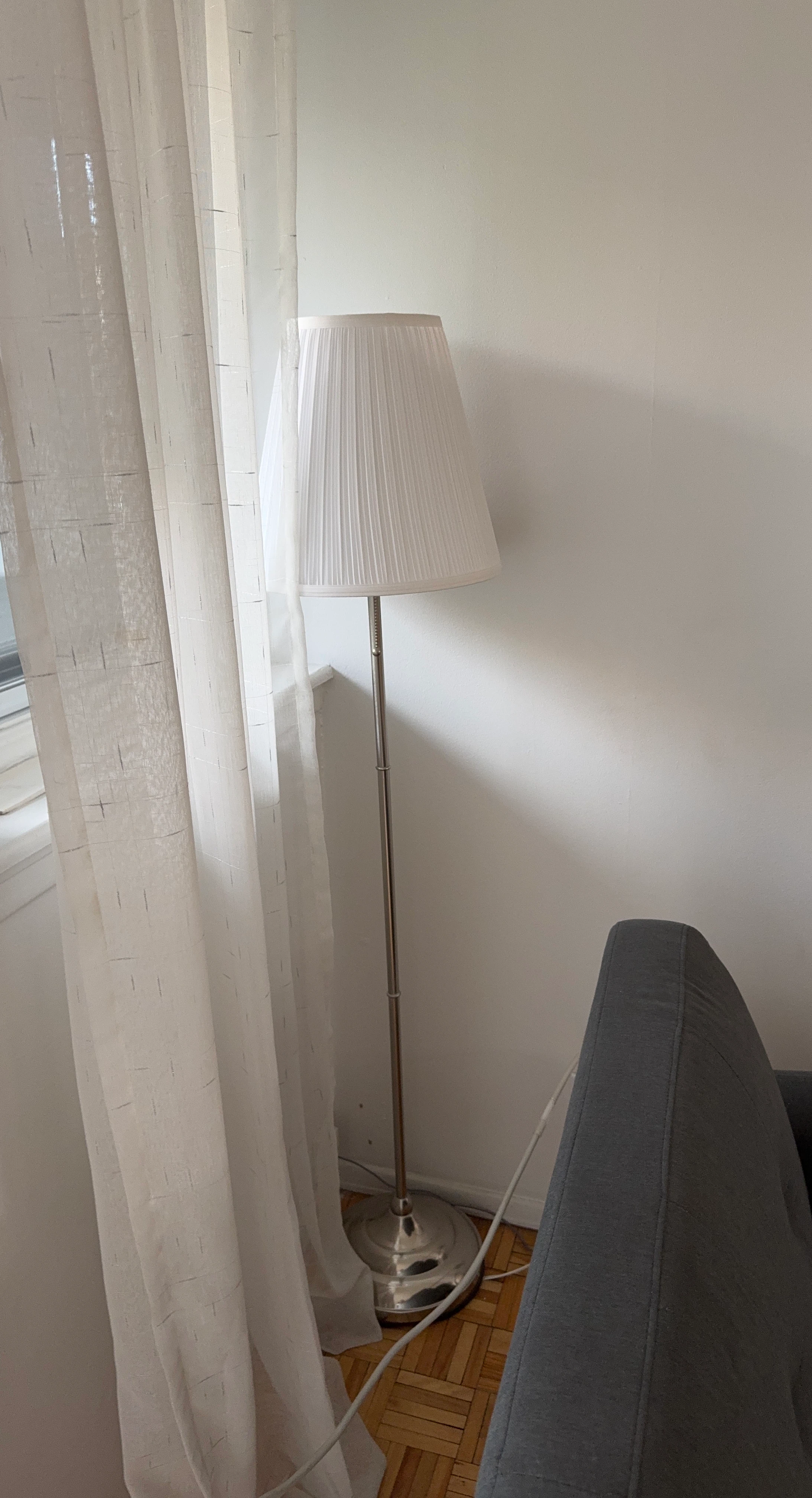 Floor Lamp with Pleated Shade