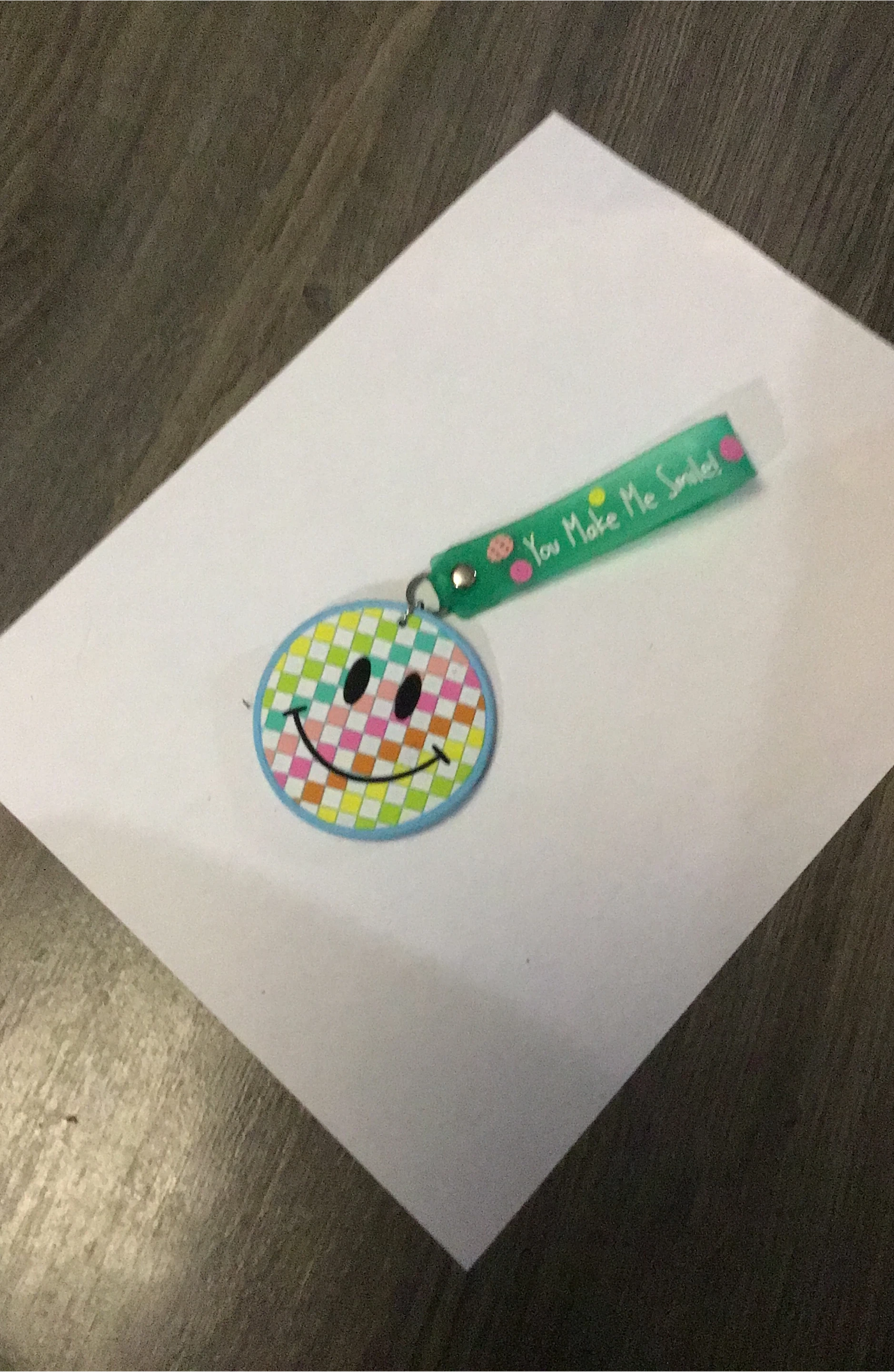 Smiley Face Keychain - You Make Me Smile!