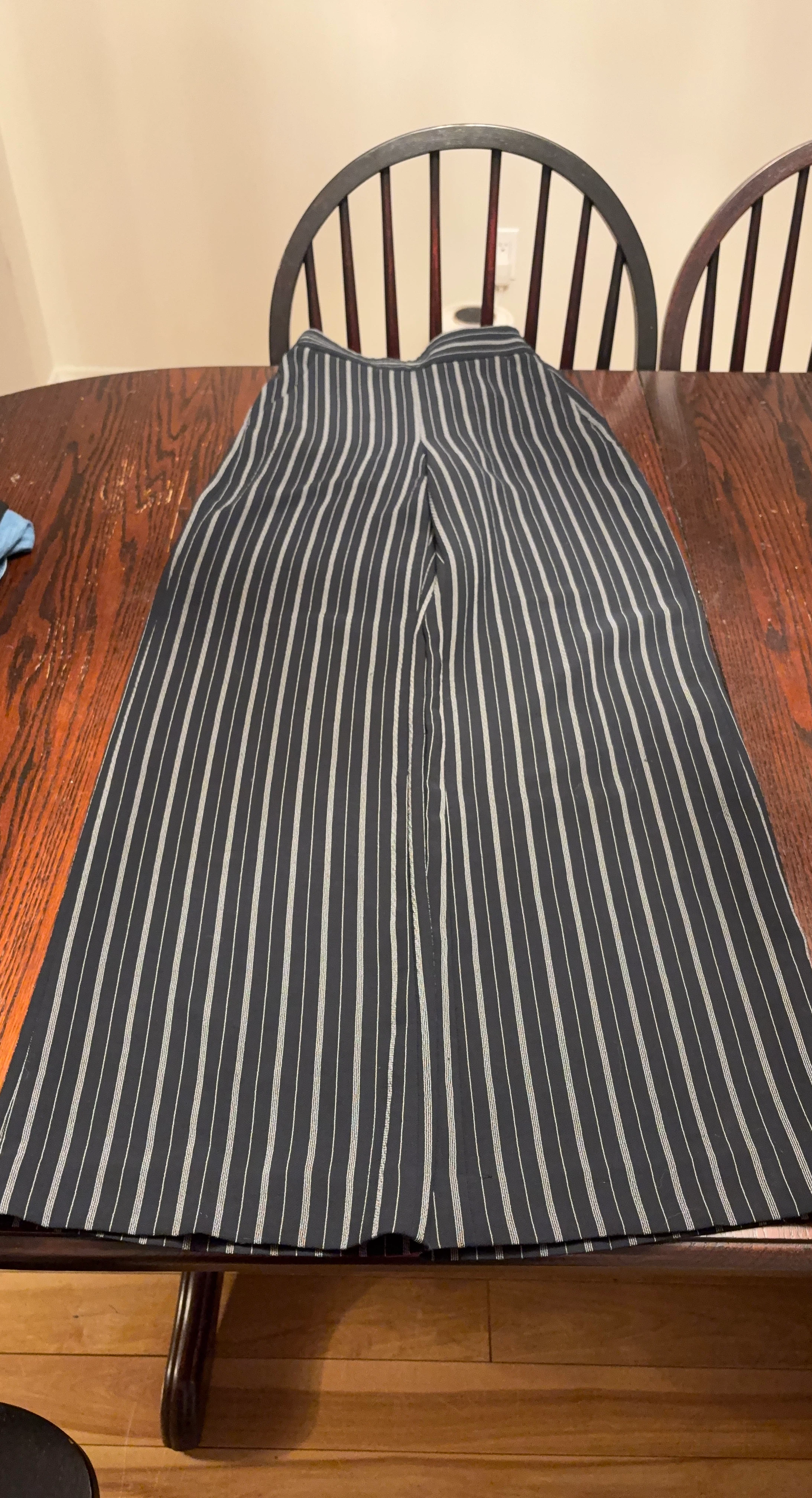 Wide legged striped Wilfred pants