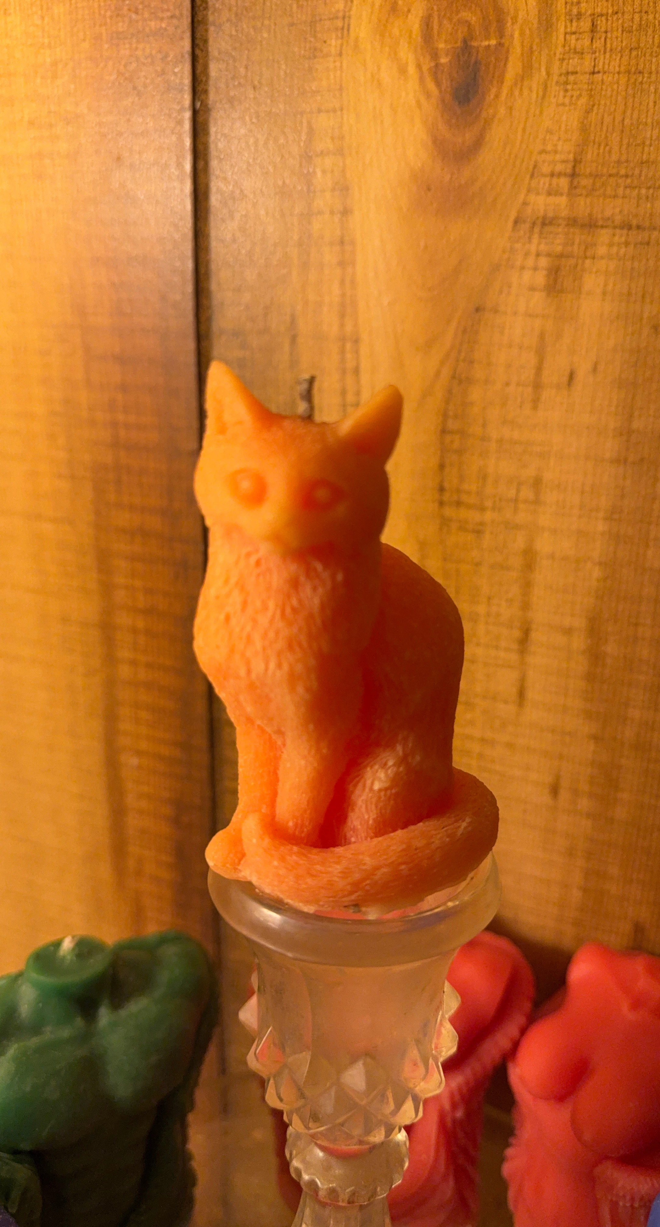 Orange Cat Candle
