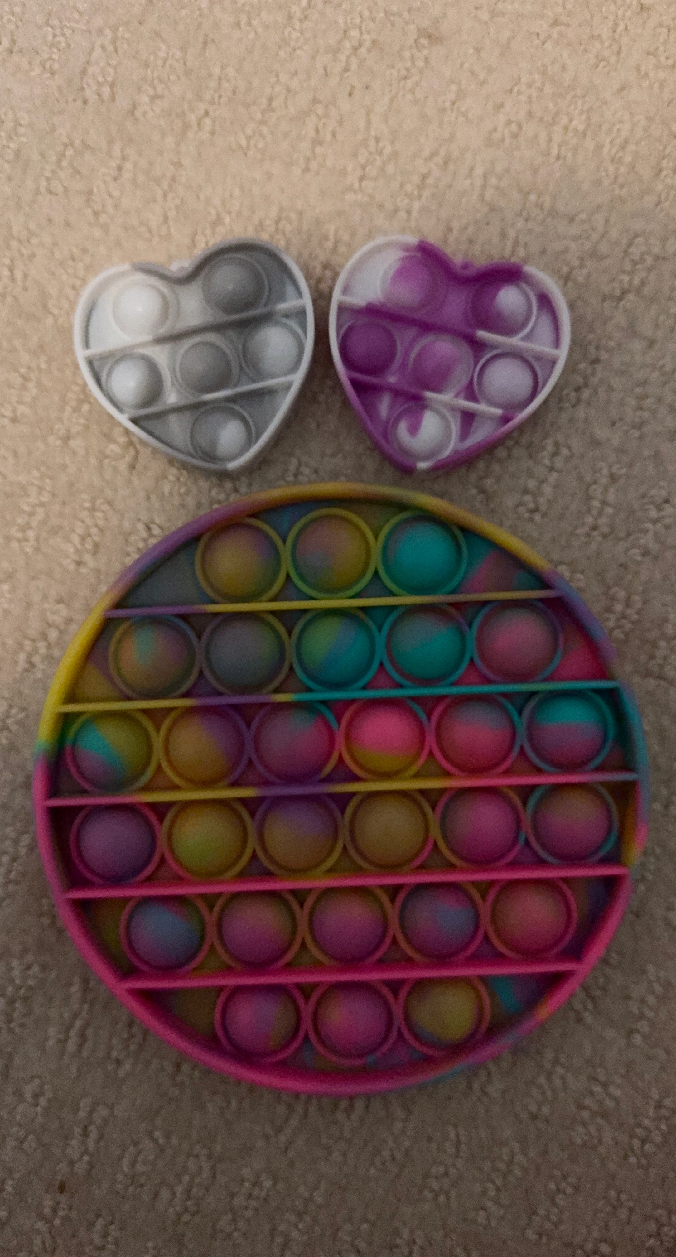 Pop It Fidget Toys - Heart & Round Shapes