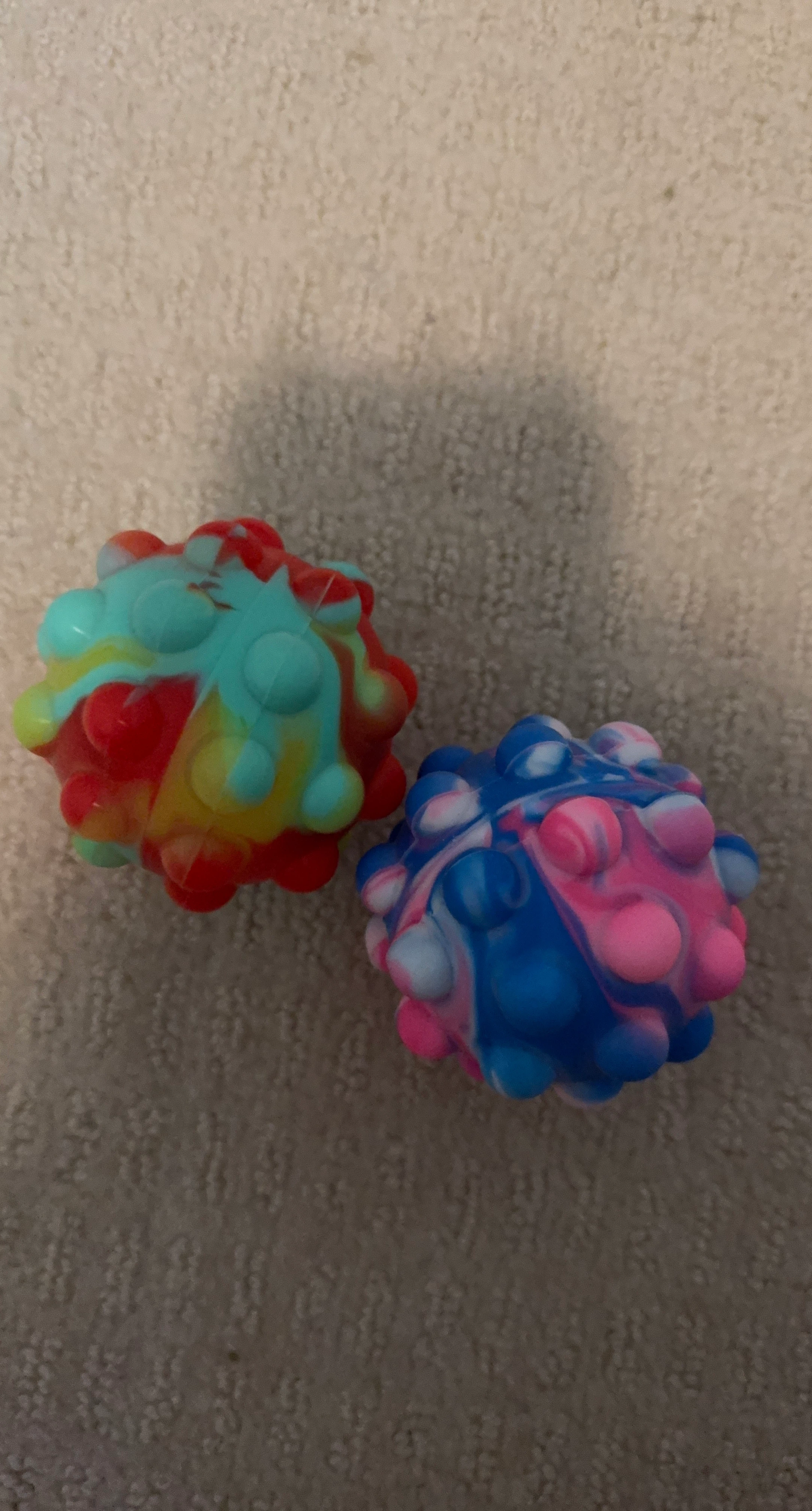 2 Tie-Dye Pop It Stress Balls