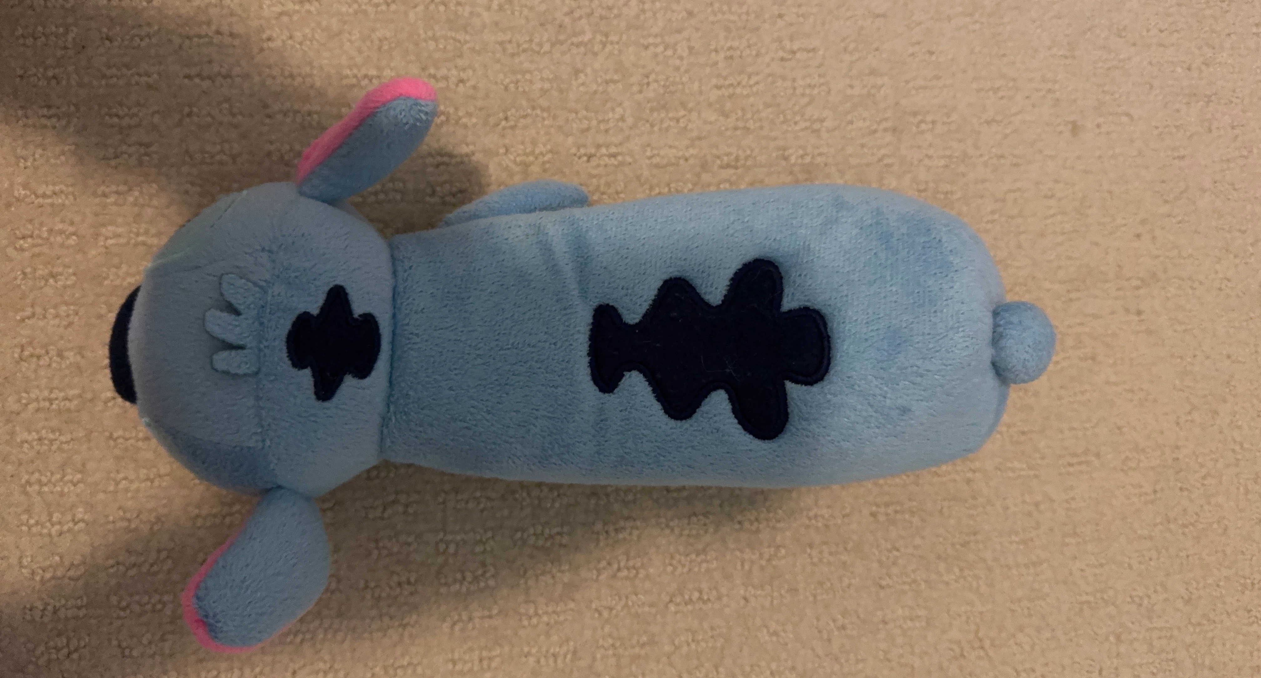 Blue Stitch Plush Pencil Case