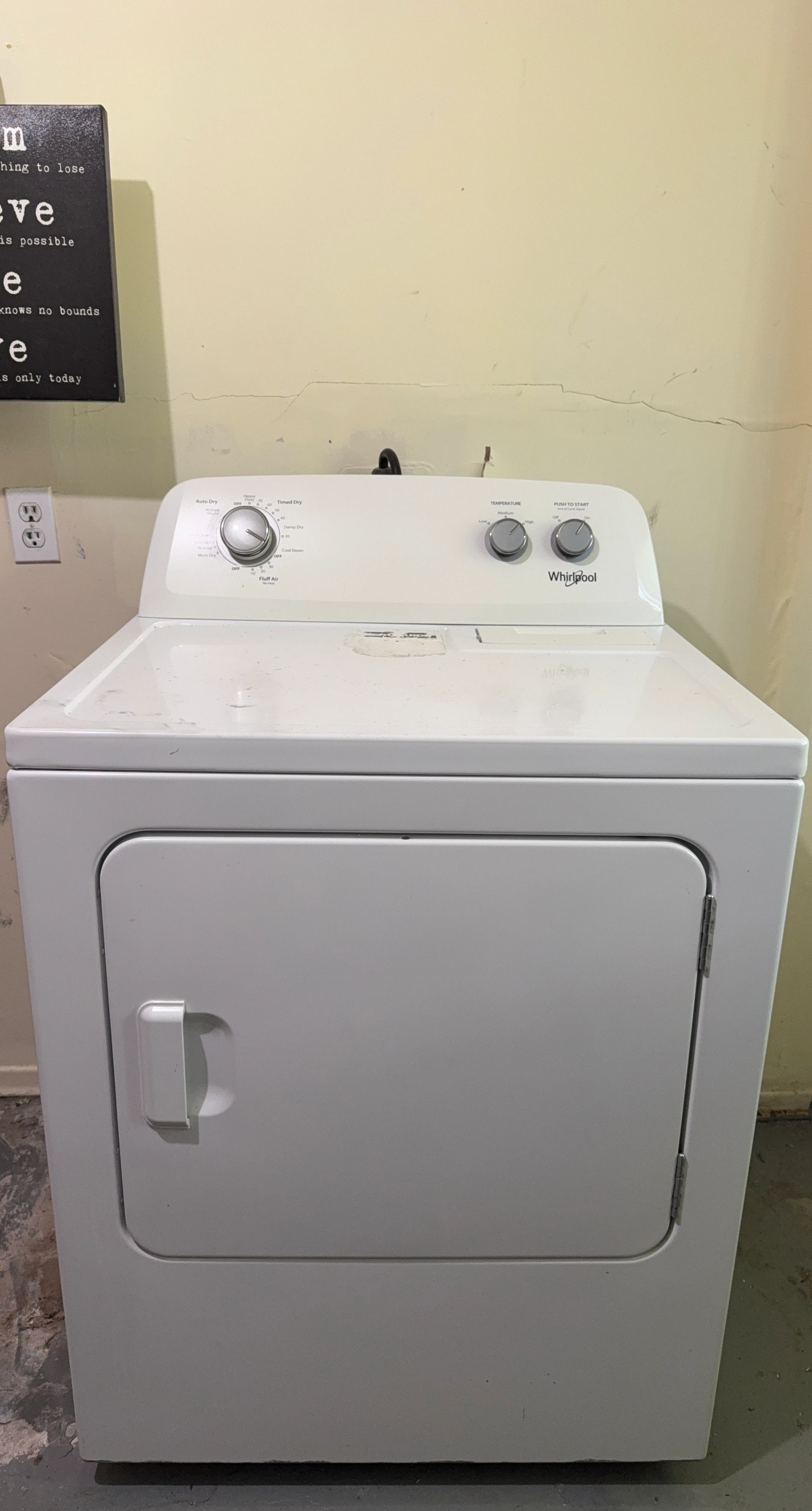 Whirlpool White Electric Dryer