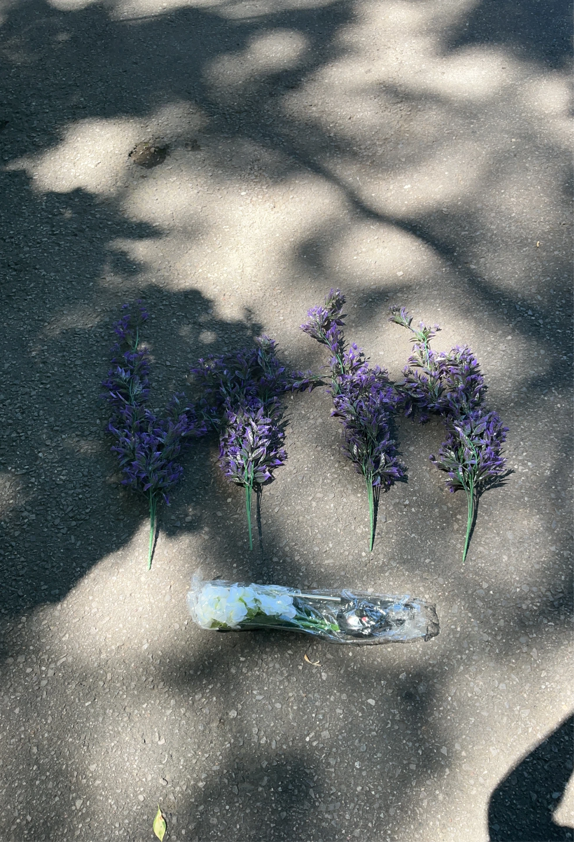 Artificial Lavender and White Flowers