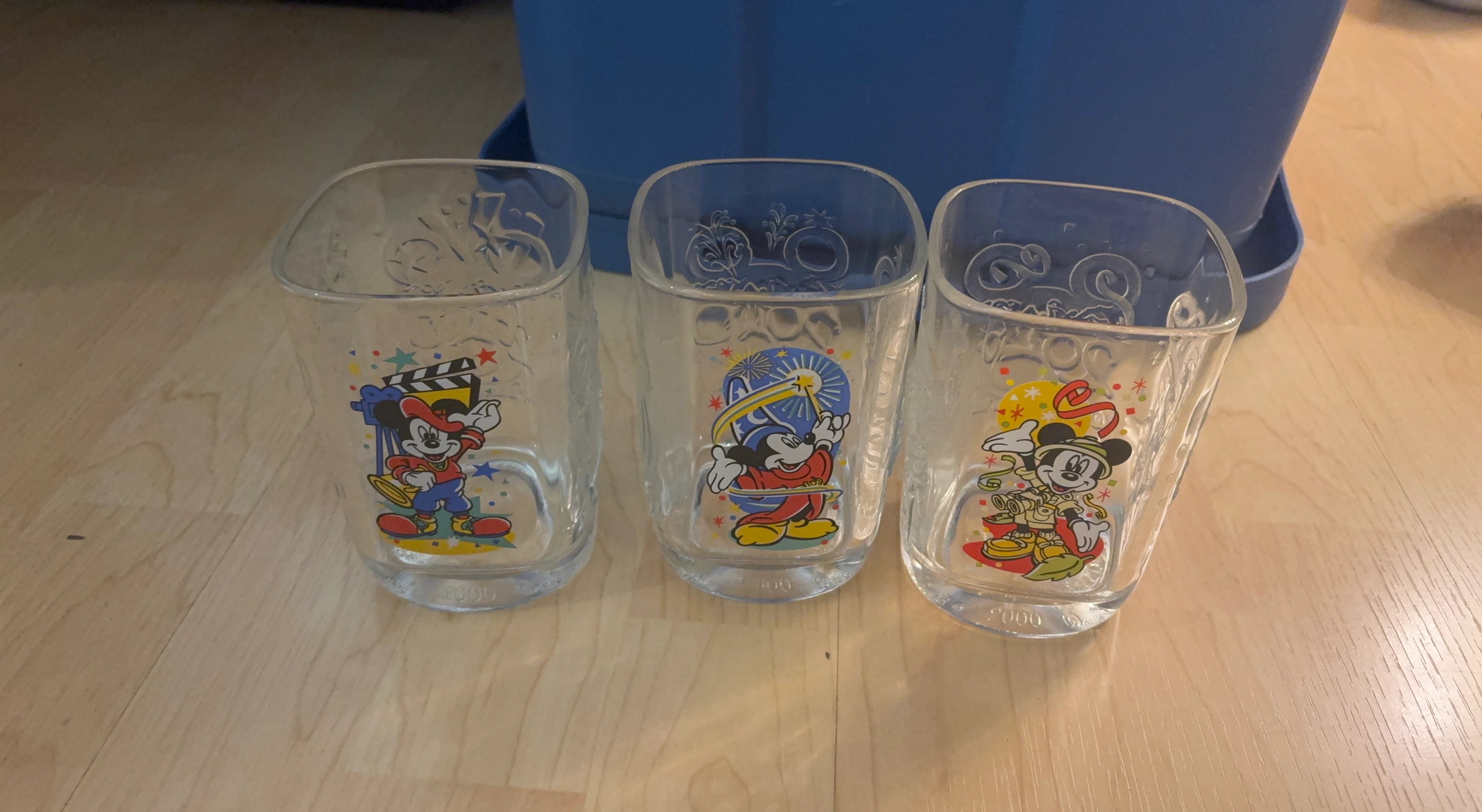 Set of 3 Mickey Mouse Glasses