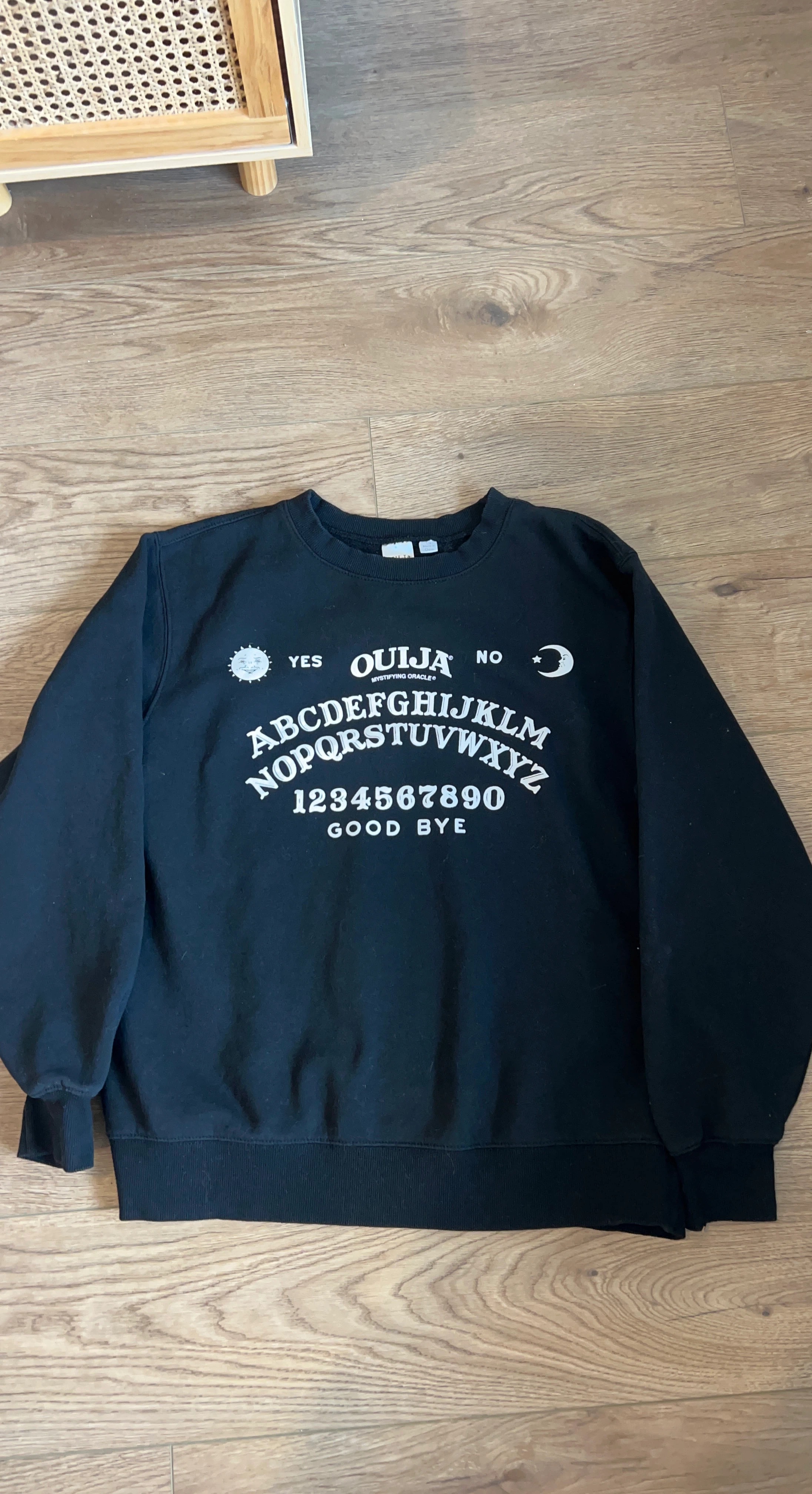 Black Ouija Board Graphic Sweatshirt