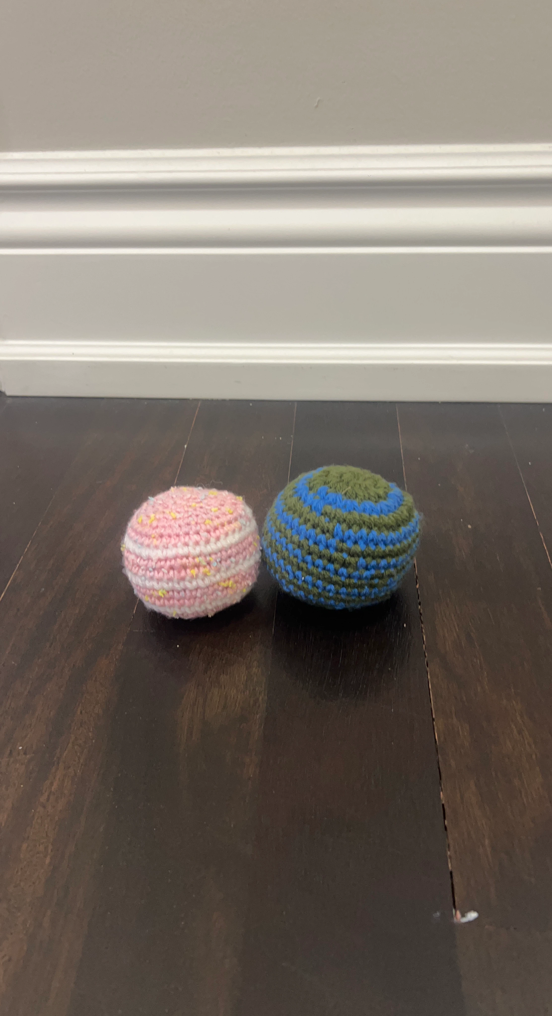 Crocheted chew toy for dogs