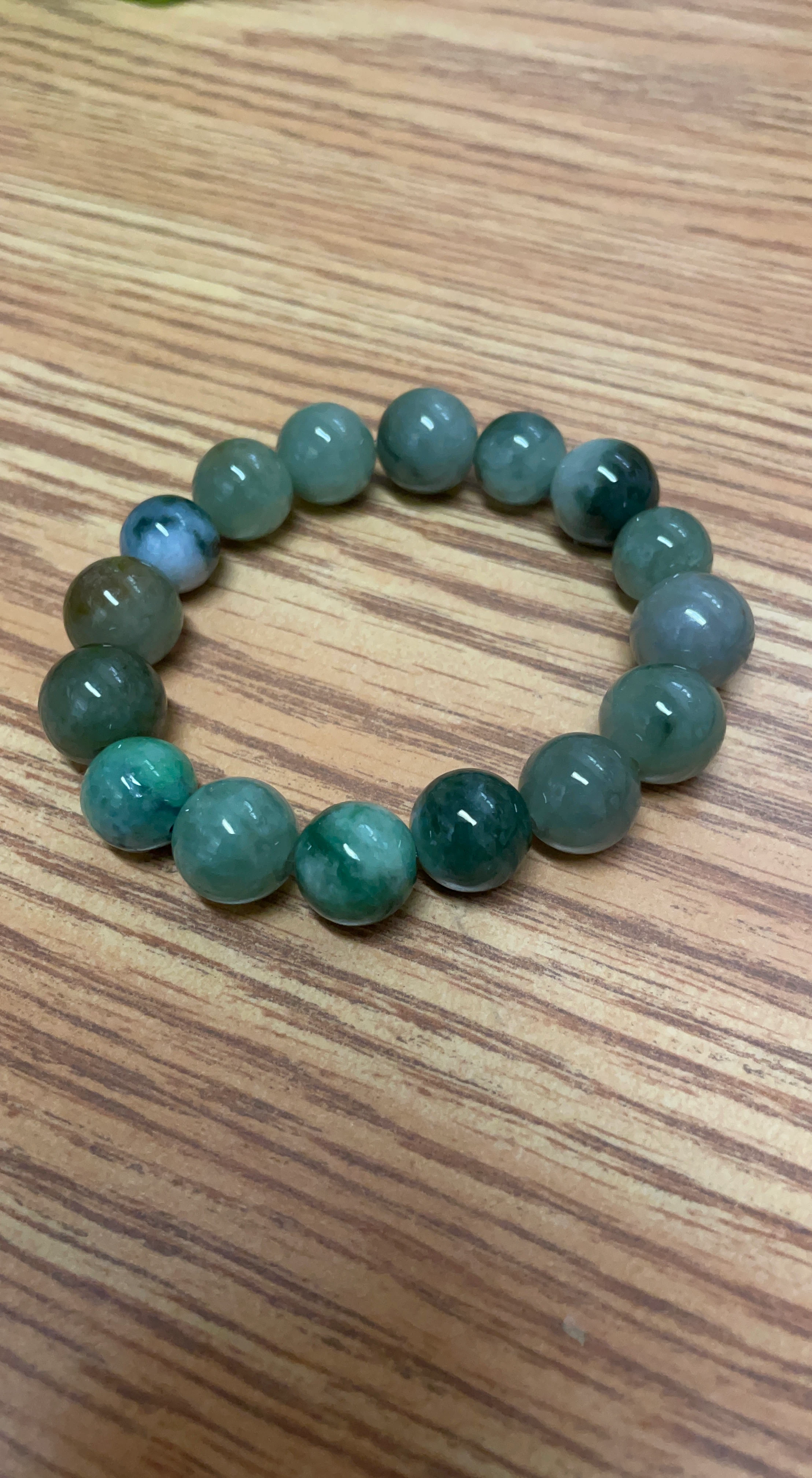 Green Jade Beaded Bracelet