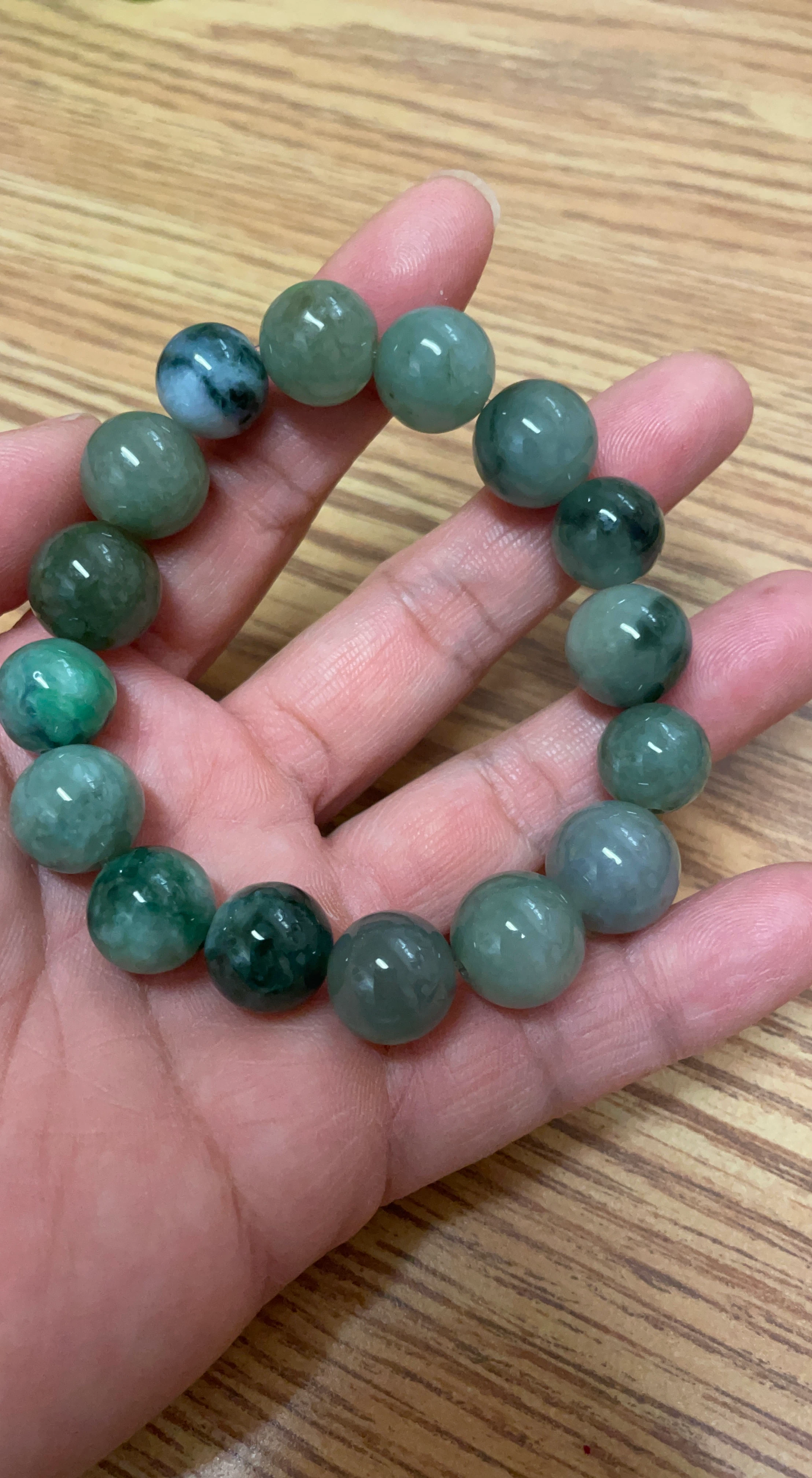 Green Jade Beaded Bracelet