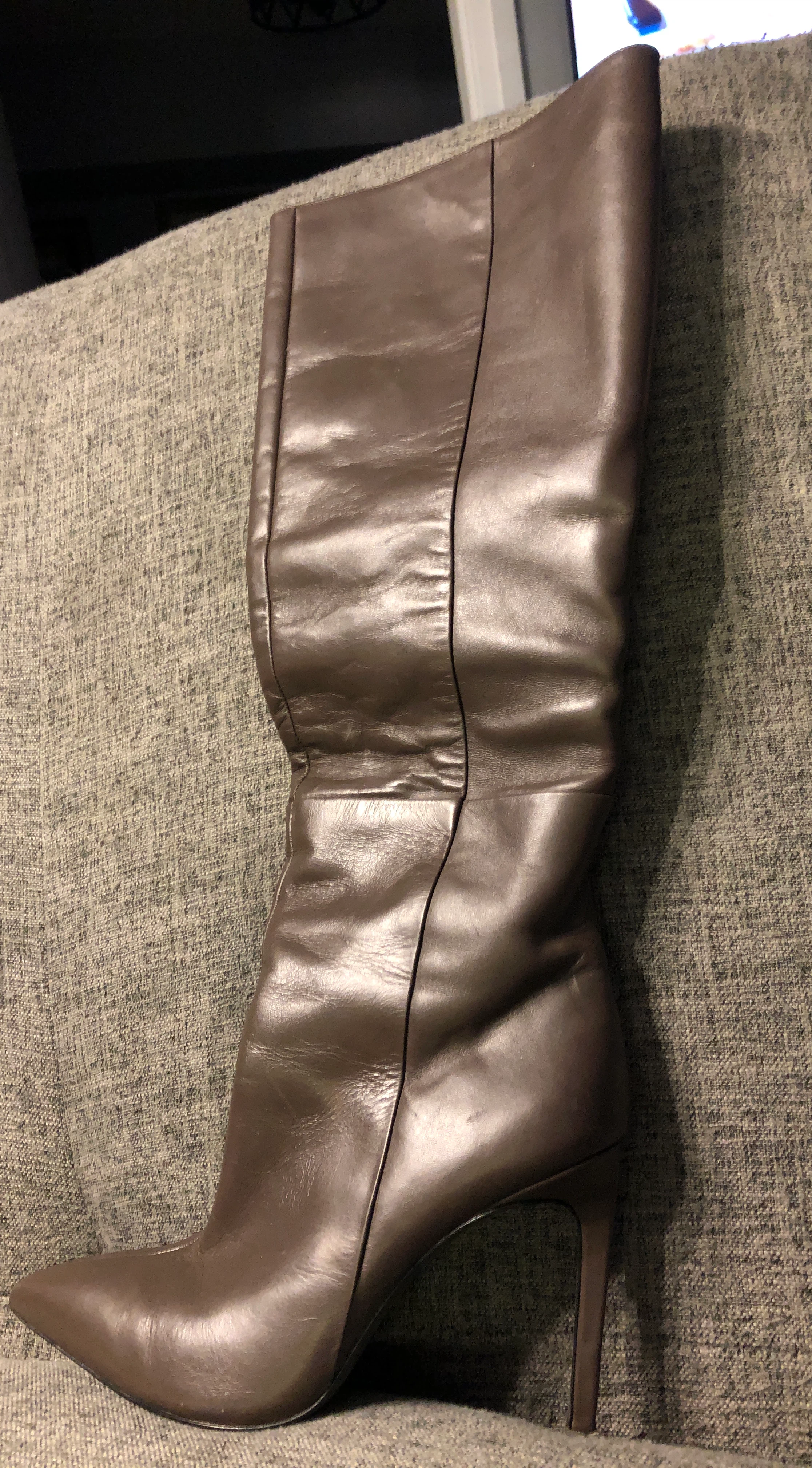 Brown Leather Tall Boots