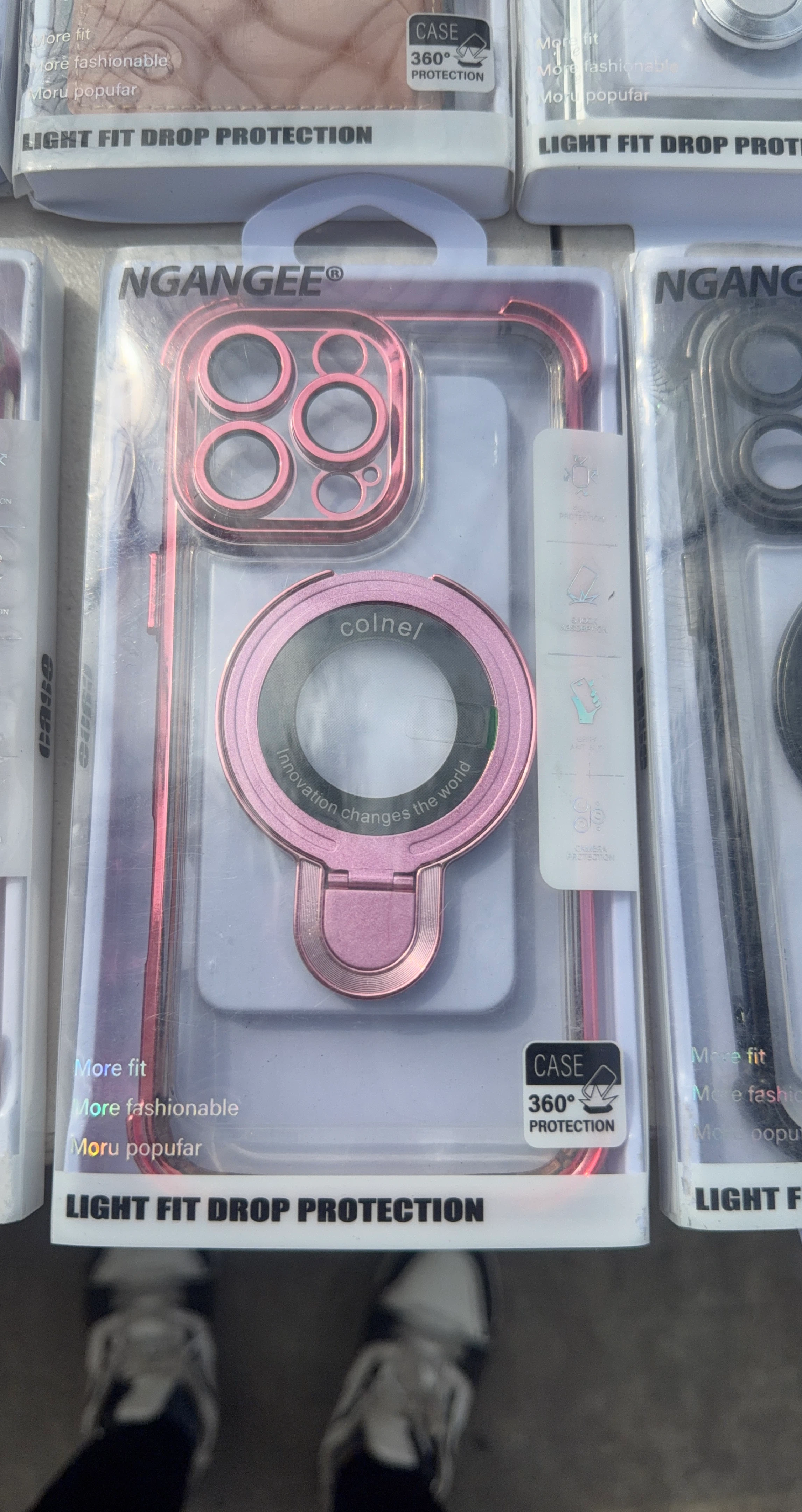 NGANGEE Rose Gold Phone Case with Ring