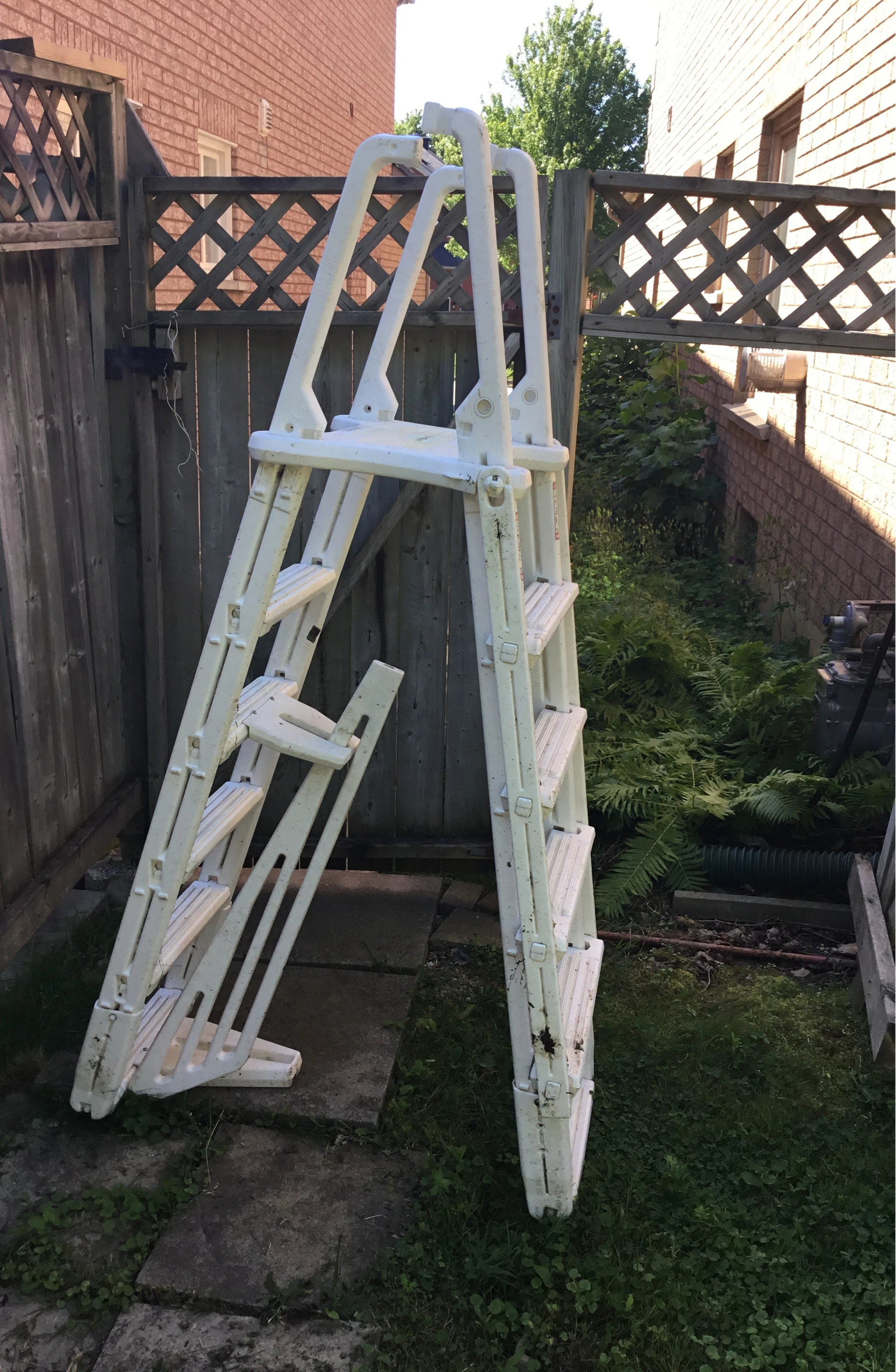 White Pool Ladder