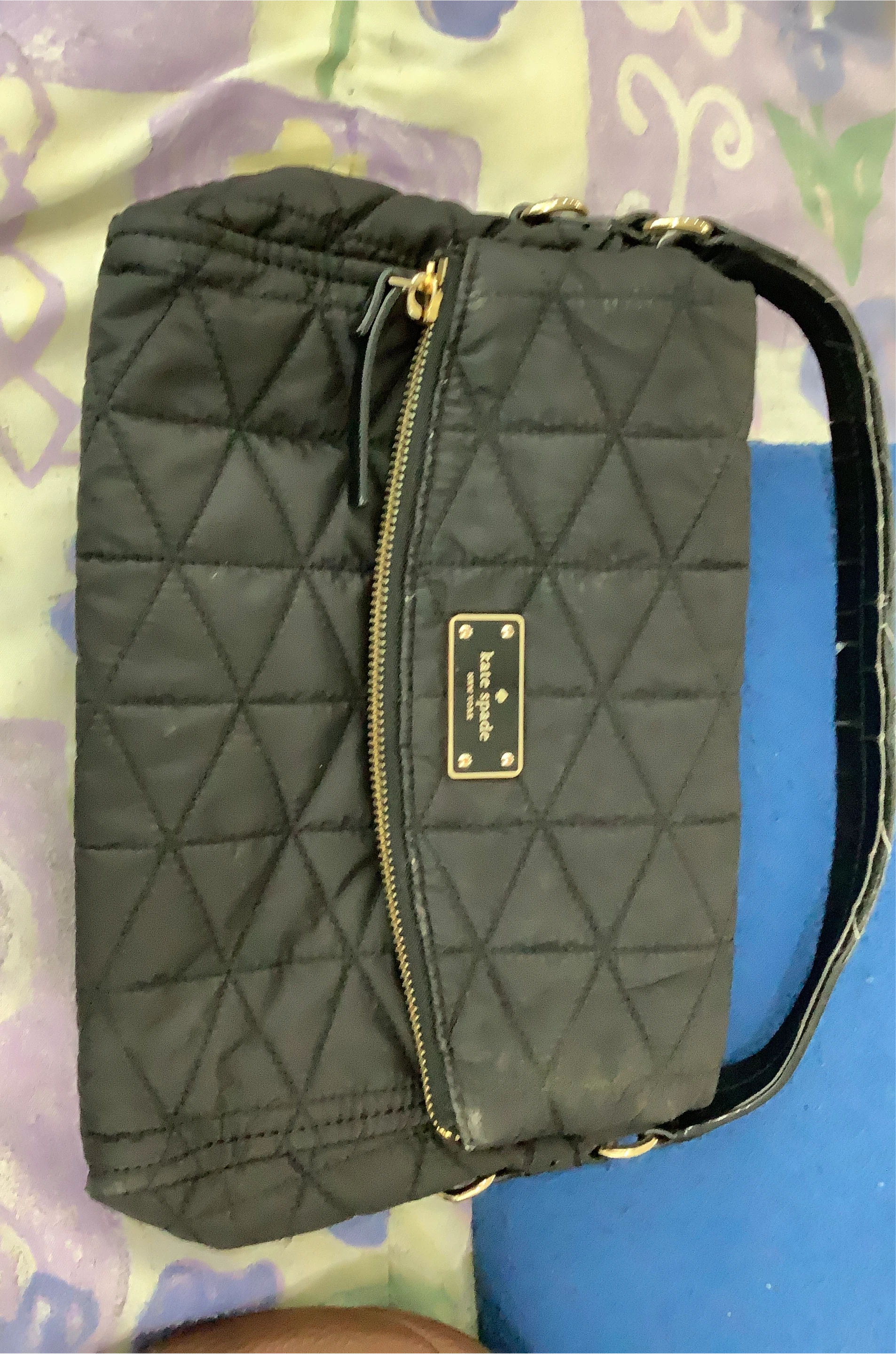 Kate Spade Black Quilted Pouch