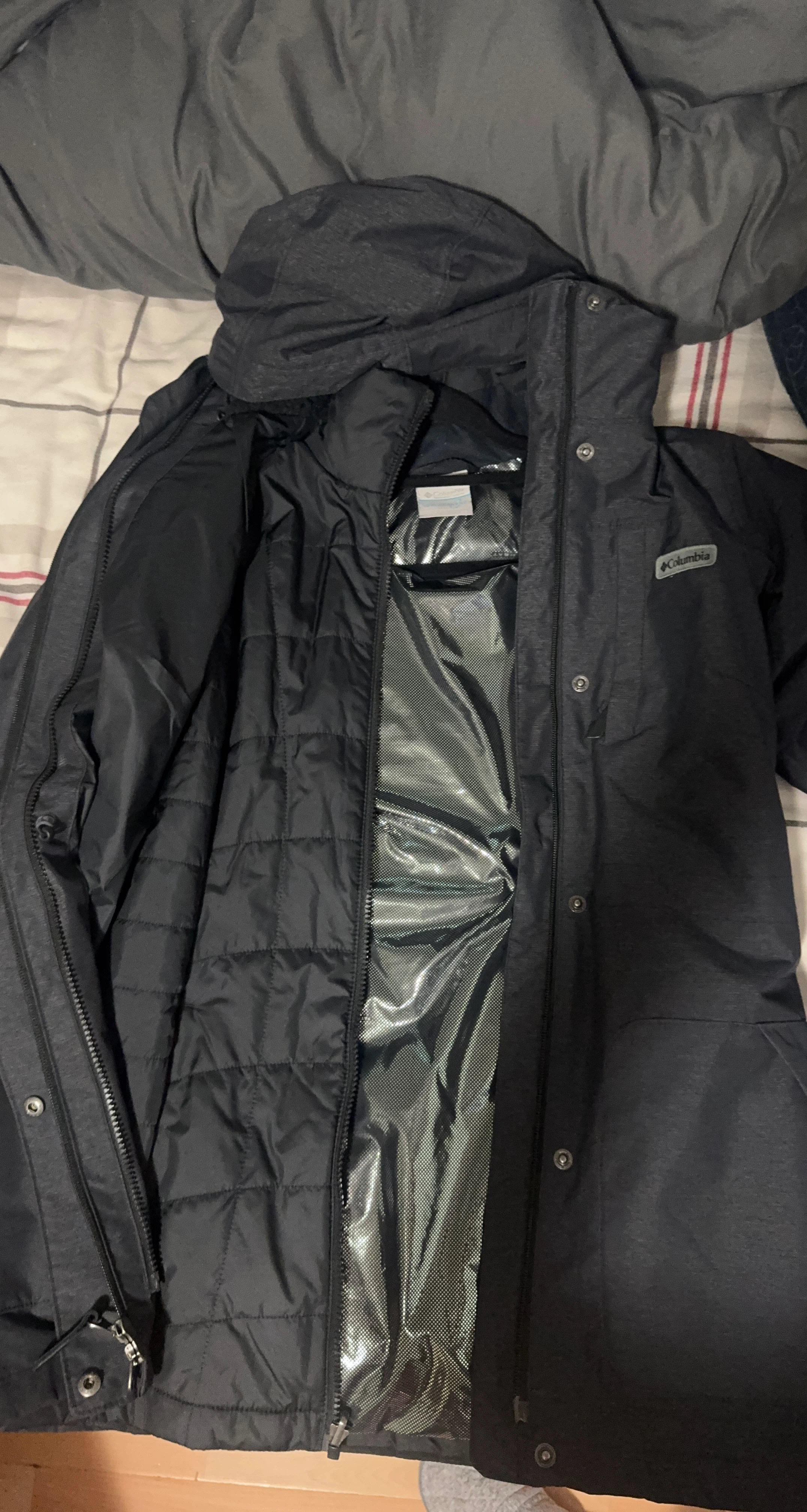 Columbia Black Hooded Insulated Jacket